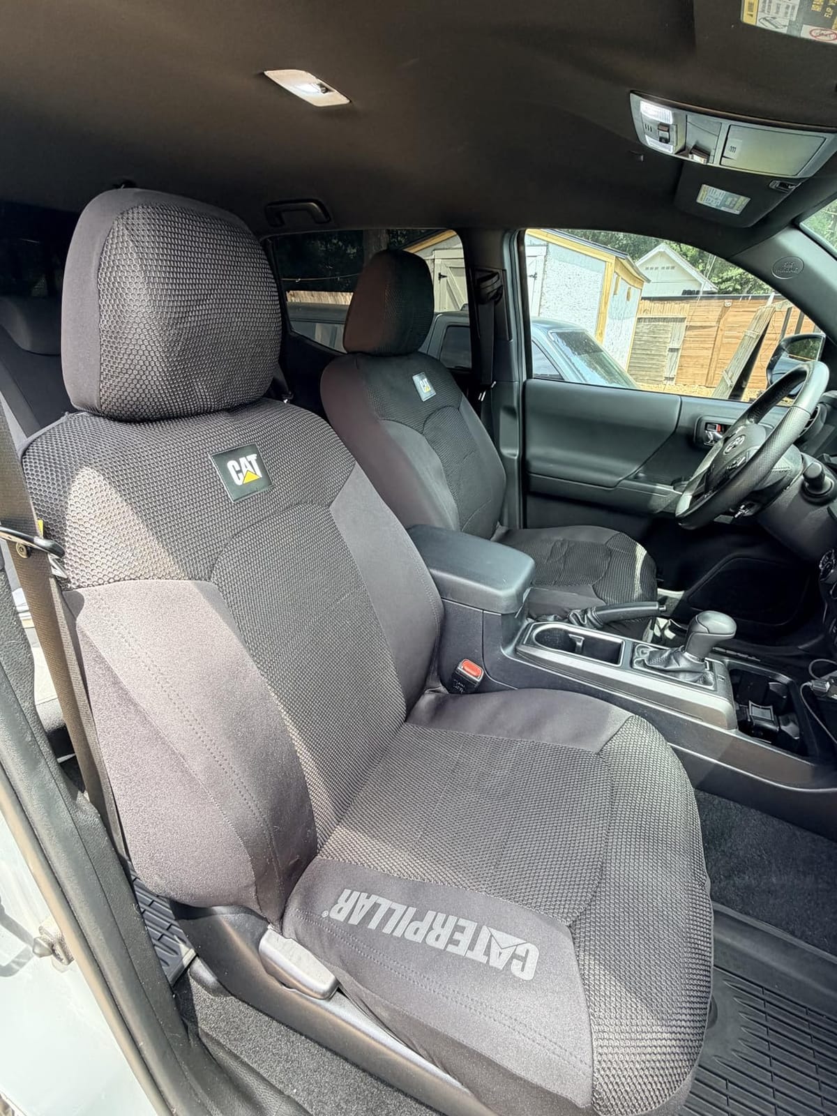 Cat MeshFlex Automotive Seat Covers for Cars Trucks and SUVs - Gray Car Seat Covers for Front Seats, Truck Seat Protectors with Comfortable Mesh Back, Set of 2 | Airbag Compatible Interior Protection for Trucks, Suv, and Cars - (2) Front Seat Protectors Automotive and Truck Accessories customer photo 1