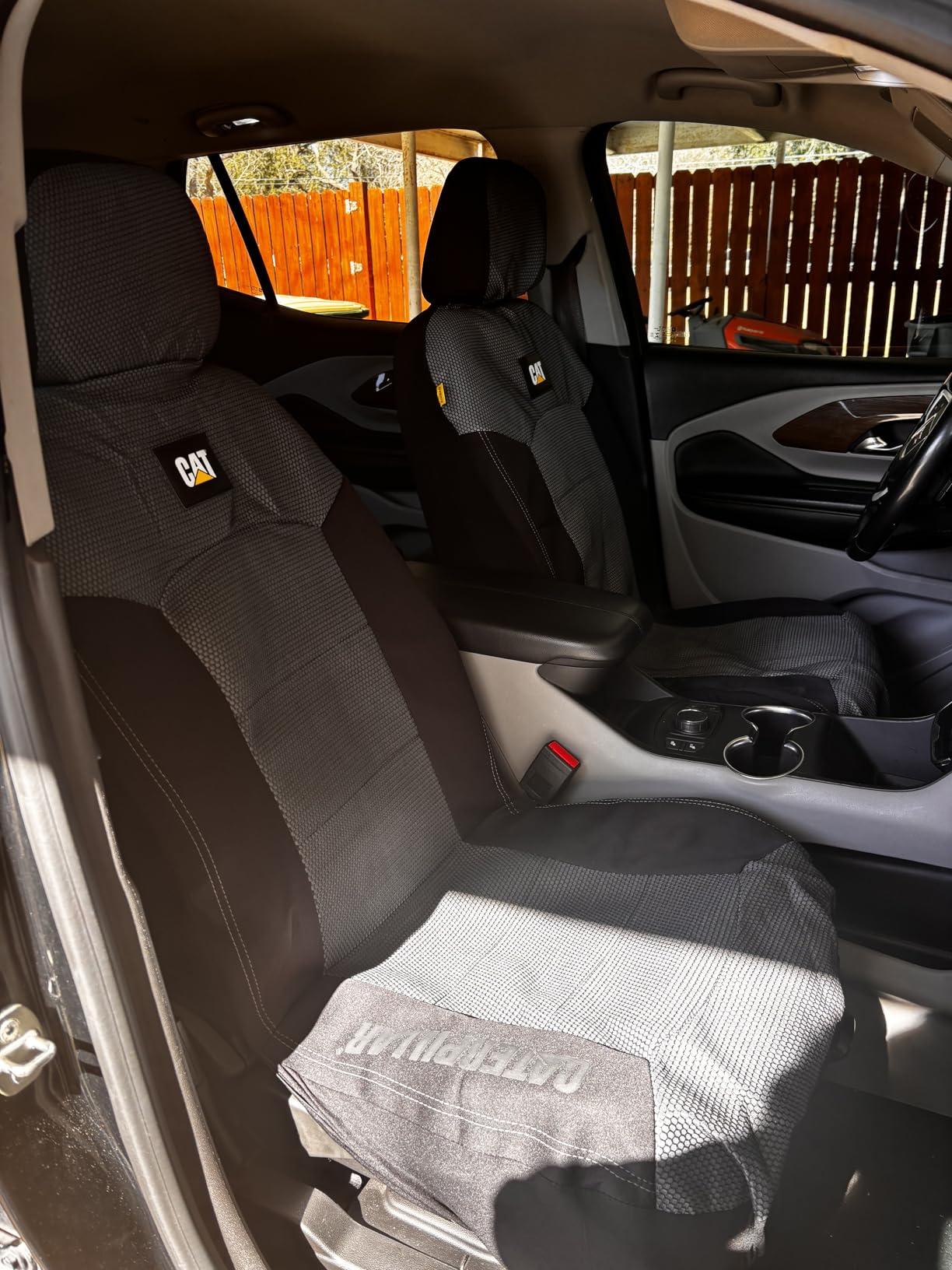 Cat MeshFlex Automotive Seat Covers for Cars Trucks and SUVs - Gray Car Seat Covers for Front Seats, Truck Seat Protectors with Comfortable Mesh Back, Set of 2 | Airbag Compatible Interior Protection for Trucks, Suv, and Cars - (2) Front Seat Protectors Automotive and Truck Accessories customer photo 2