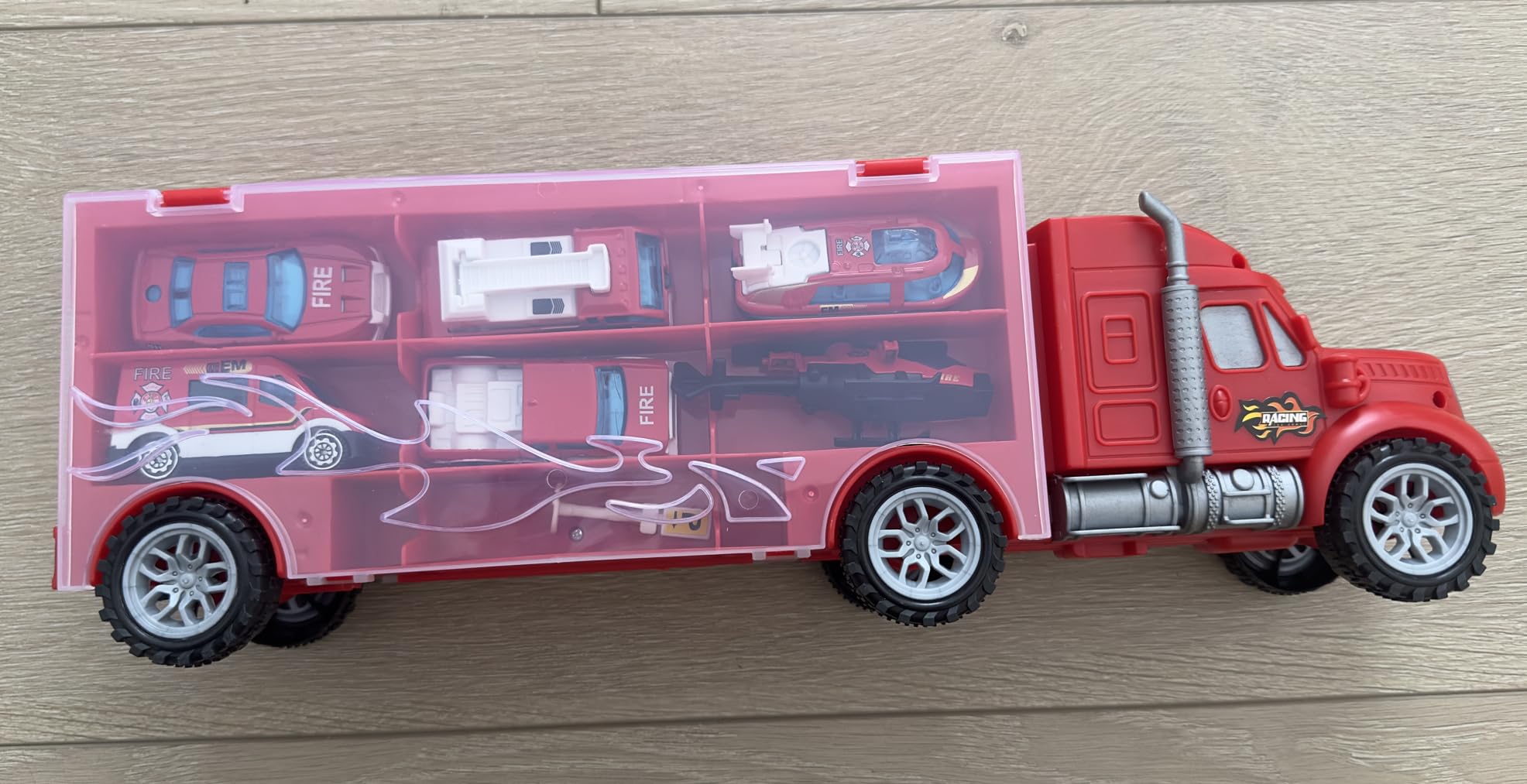 Toddler Toys for 3-4 Year Old Boys,Large Transport Cars Carrier Set Truck Toys with 12 Die cast Vehicles Truck Toys Cars,Ideal Christmas Easter Gifts Toys for Kids Age 3-7 customer photo 1