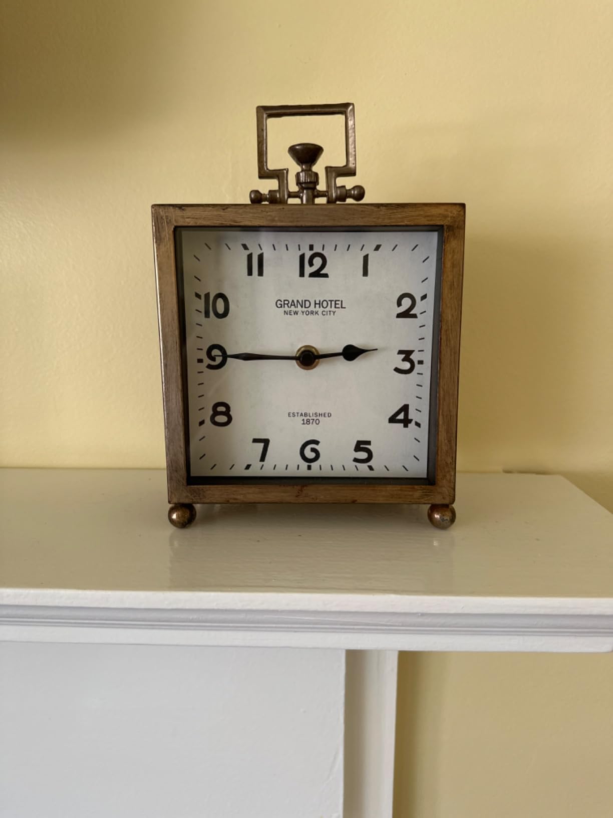 NIKKY HOME Vintage Gold Table Clock, Silent Classic Large Mantel Clock customer photo 2