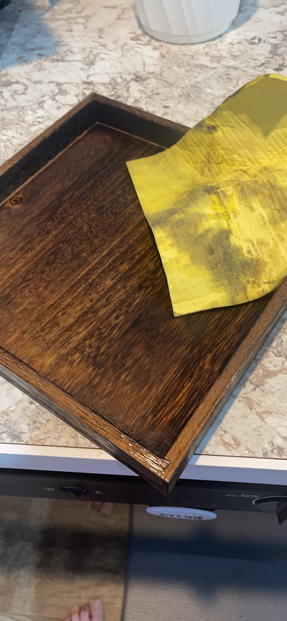 Wood Serving Tray with Handle, Set of 7 Nesting Rectangular Trays for Party customer photo 1
