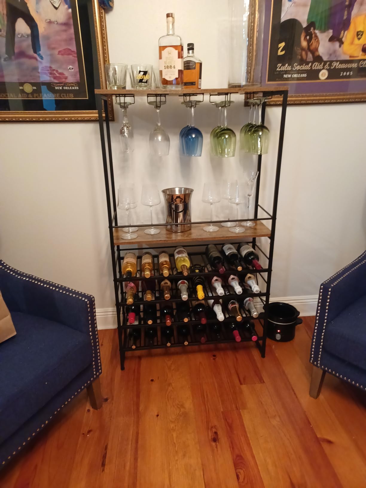Bamboo Wine Rack, Sturdy and Durable Countertop Wine Storage Cabinet Shelf for Pantry - 4 Tiers 16 Bottle Wine Rack customer photo 1
