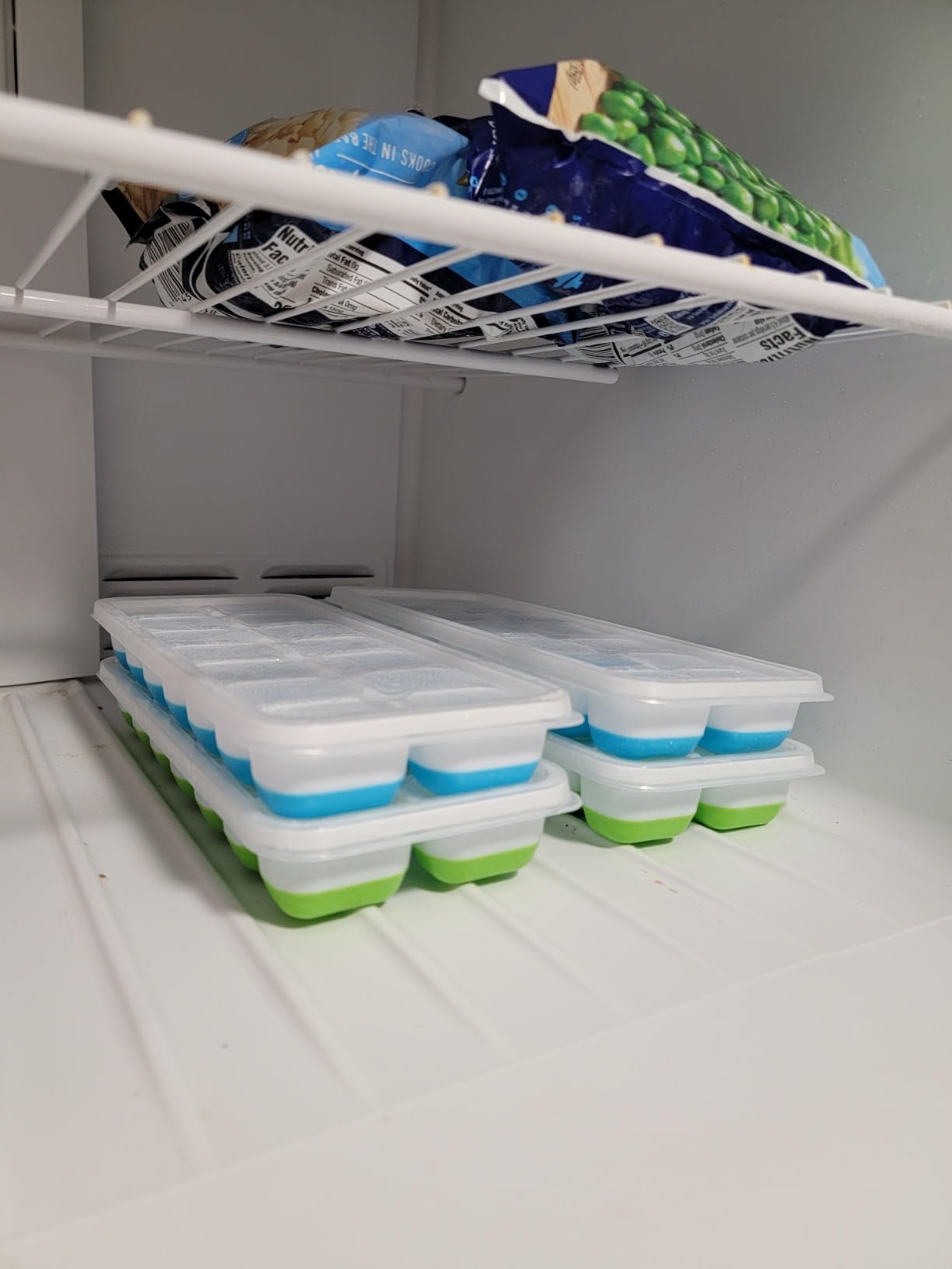 Ice Cube Trays 4 Pack, Airabc Silicone with Removable Lid, Easy-Release Flexible 14-cube Trays, LFGB Certified and BPA Free, Stackable Covers for Cocktail, Freezer customer photo 1