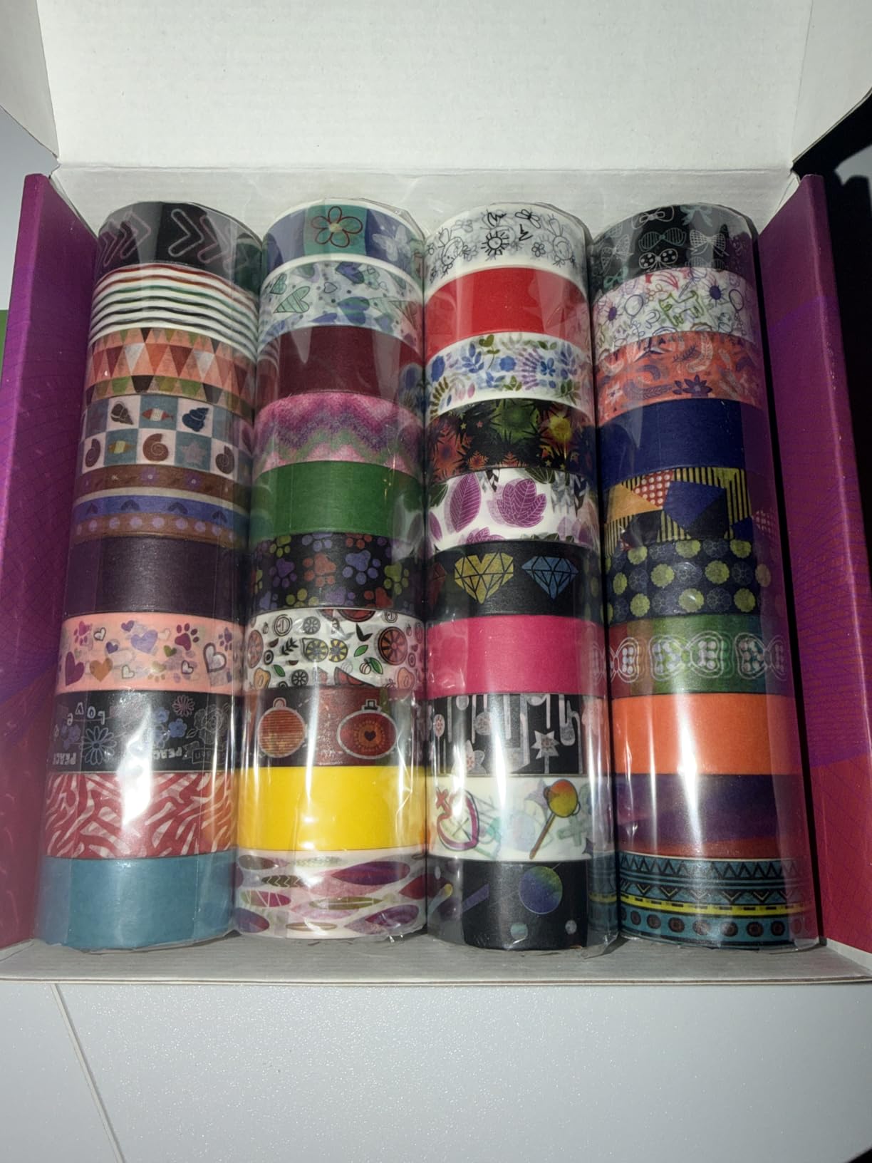 KUNMINGER 40 Rolls Washi Tape Set - 15 mm Wide Colored Decorative Tape for DIY Crafts, Junk Journal Supplies, Scrapbooking Supplies, Bullet Journals, Planners, Party Decorations customer photo 2
