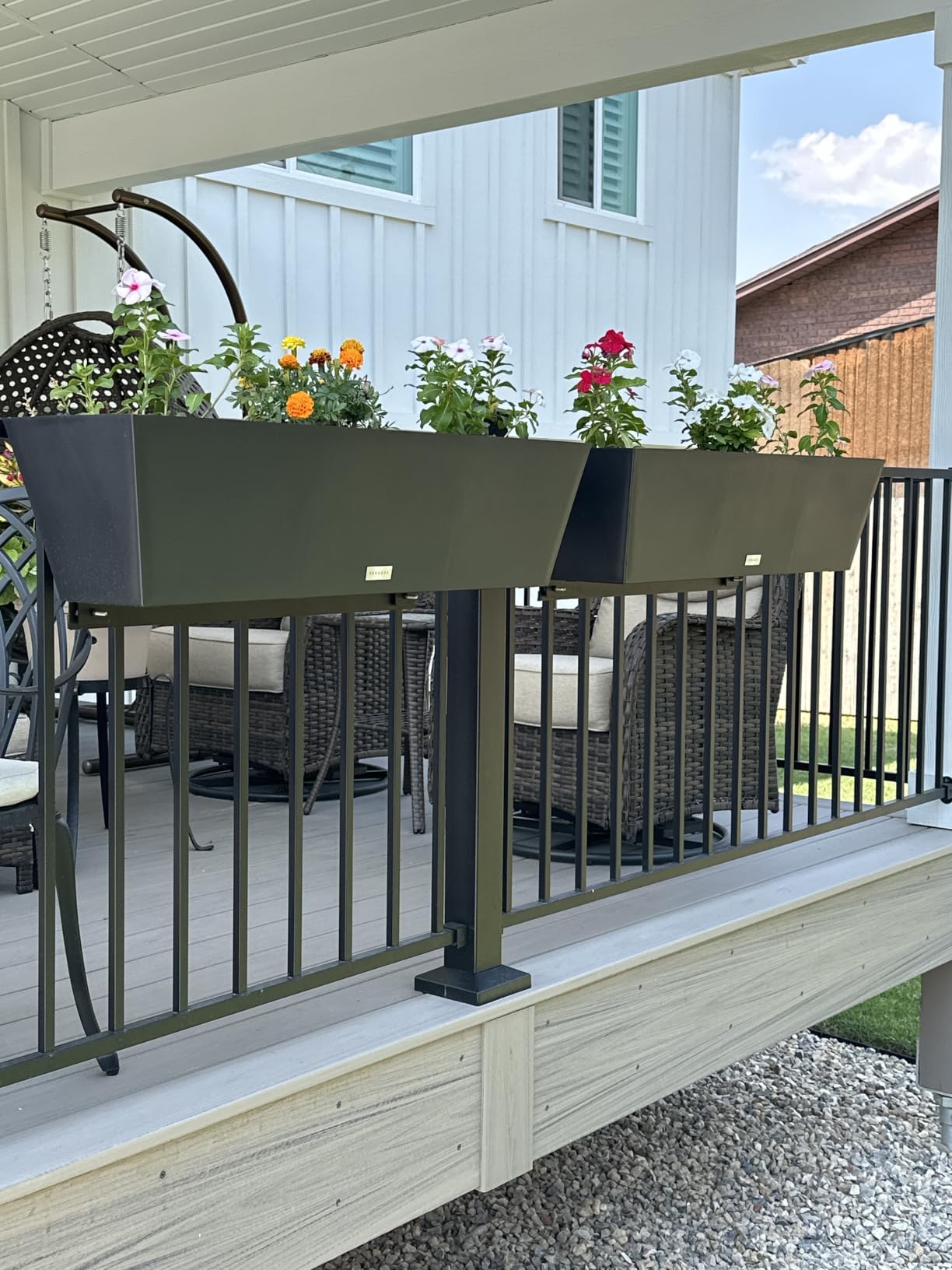 Veradek Pure Series Railing Planter - Tapered Window Box with Bracket customer photo 2