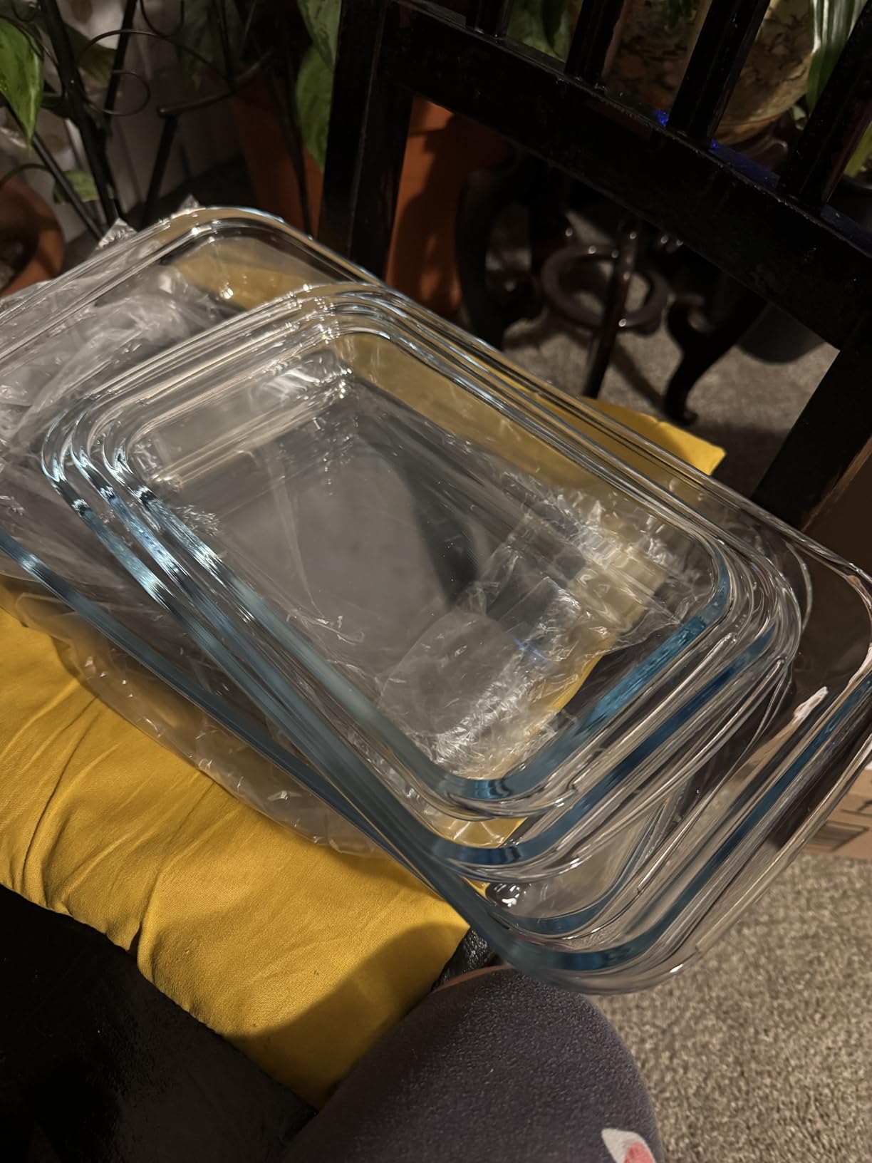 KOMUEE 8 Pieces Glass Baking Dish with Lids, Gray - Rectangular Glass Baking Pan Set with BPA Free Lids customer photo 1