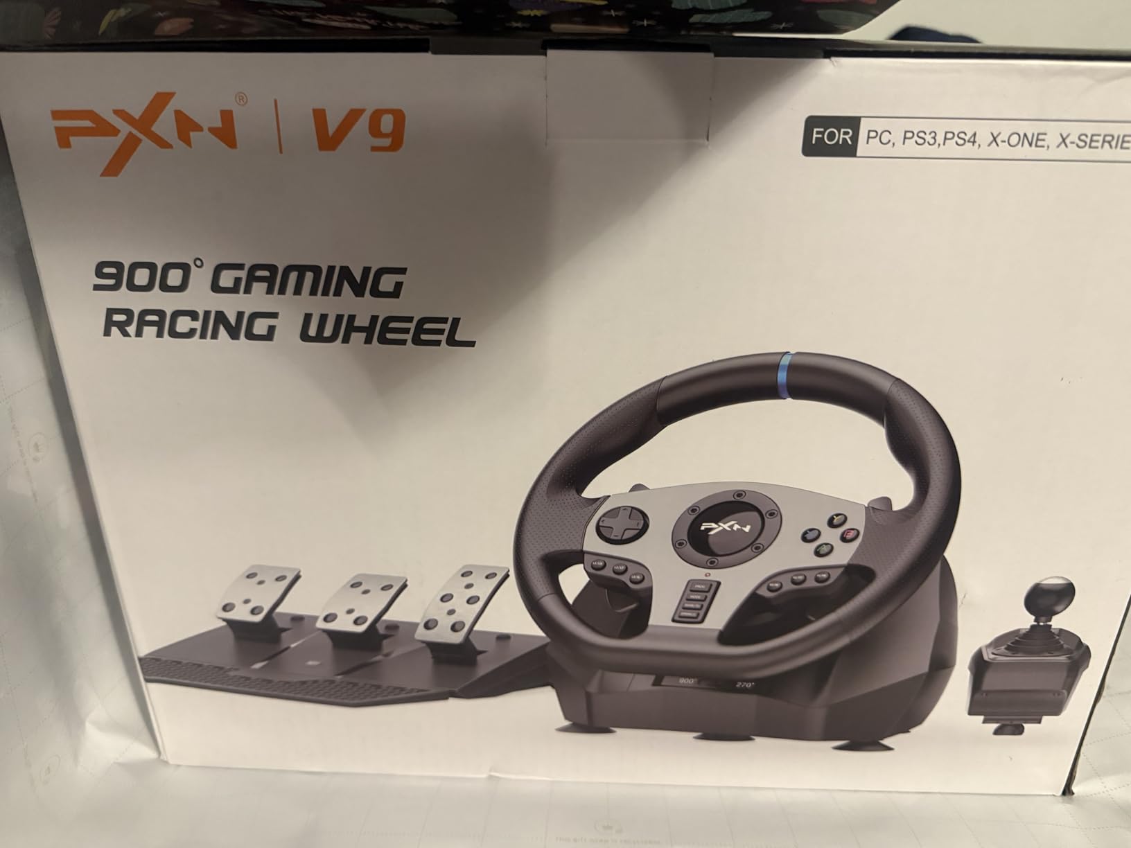 PXN V9 Gaming steering Wheel with Pedals and Shifter for PC,PS4,PS3,Xbox customer photo 1