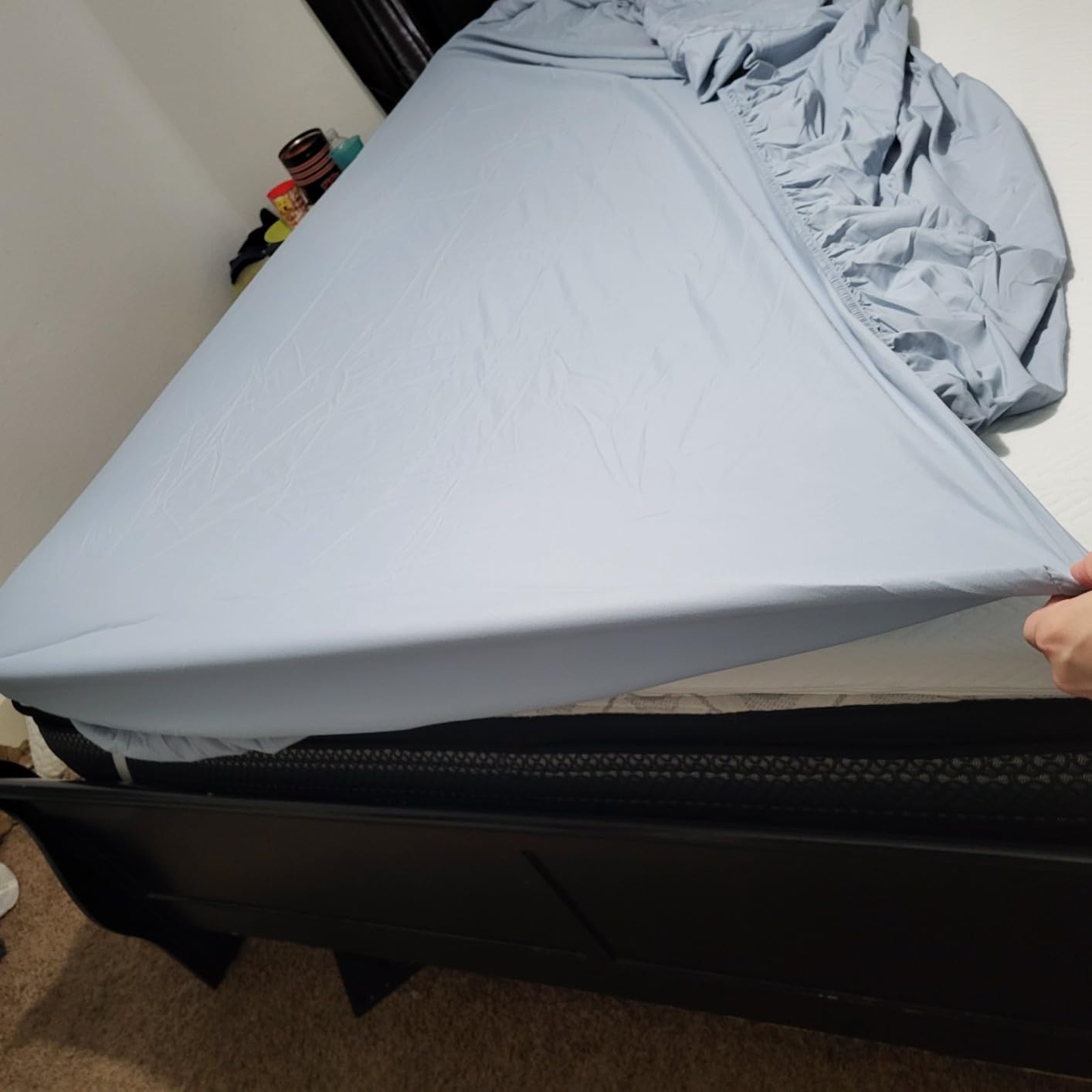 Coolmax® Cooling Sheets for Hot Sleepers, Queen Size, Grey customer photo 1