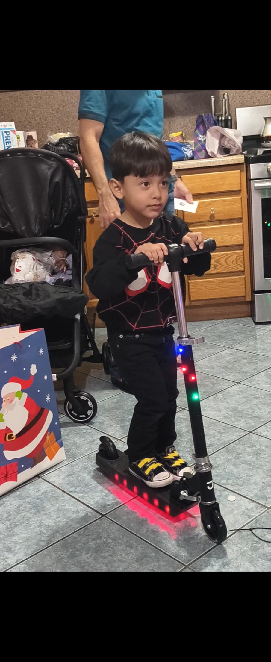 Jetson Jupiter Kids 2-Wheel Light-Up Kick Scooter, LED Lights on Handlebar, Stem, Wheels & Deck, Adjustable Handlebar, Rear Brake, Easy-Folding Mechanism, Ages 5+ customer photo 1