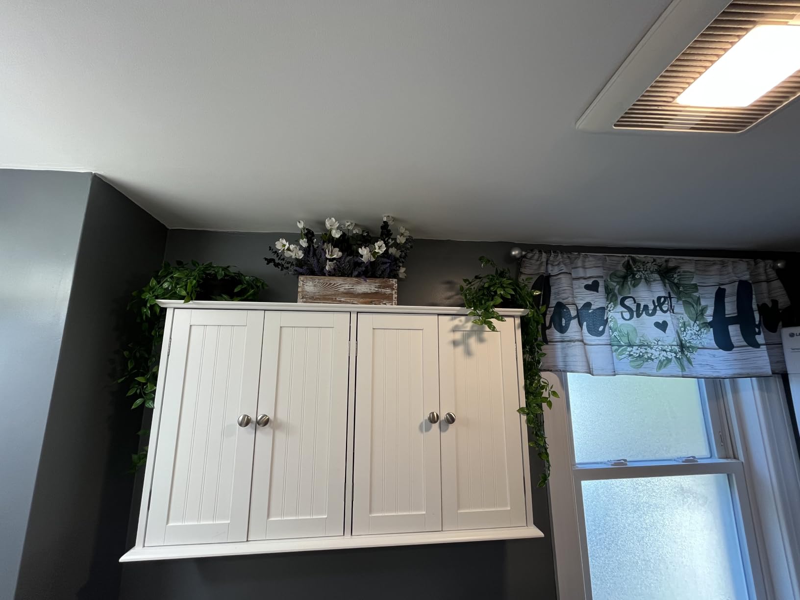 Whonline Fake Hanging Plants, Artificial Small Potted Plants for Indoor Outdoor Aesthetic Office Living Room Shelf Decor (1 Pack) customer photo 2