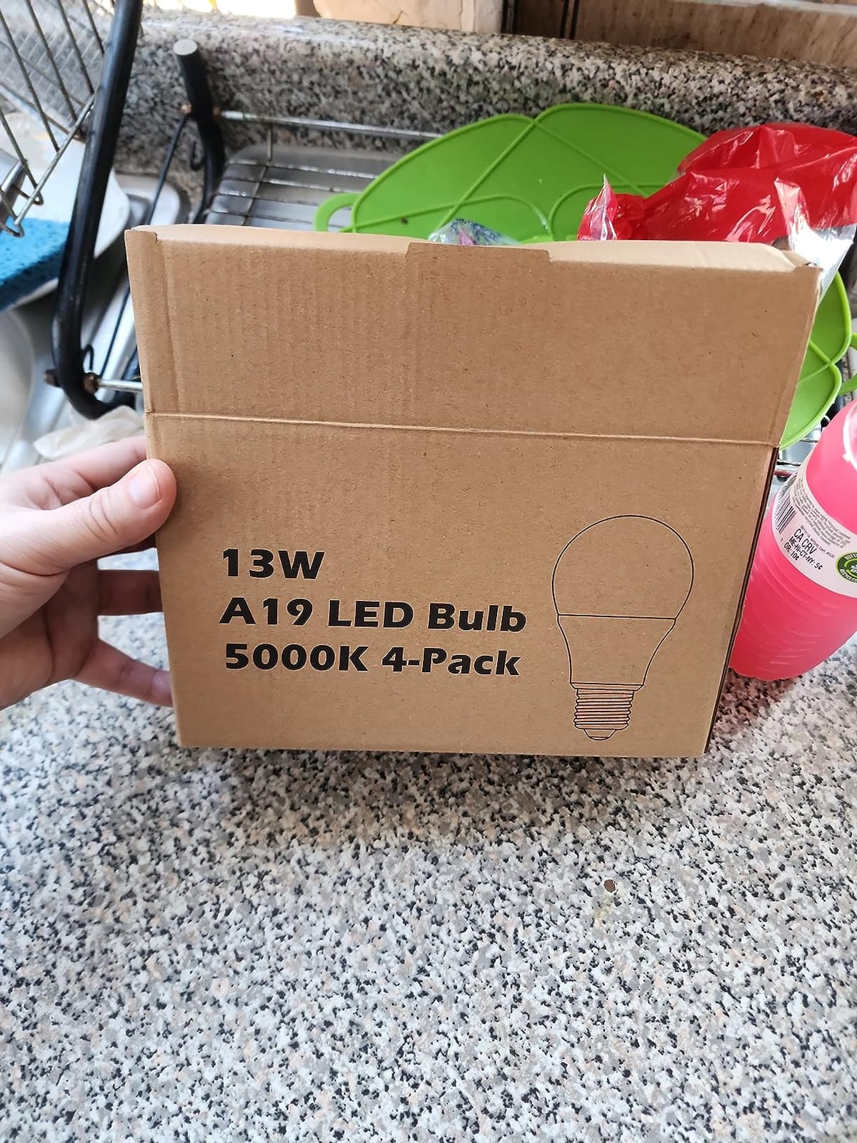 MAXvolador A19 LED Light Bulbs, 100 Watt Equivalent LED Bulbs, Daylight White 5000K, 1500LM, E26 Base, Non-Dimmable, 13W Bright LED Bulbs, 4-Pack customer photo 2