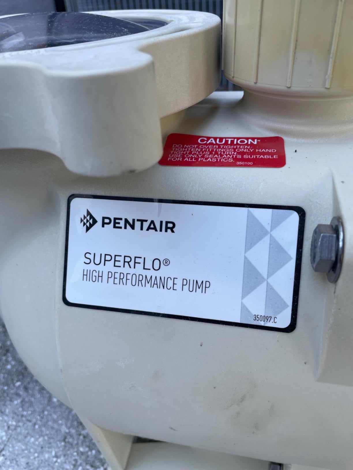 Pentair SuperFlo High Performance Pump 1HP EC customer photo 2