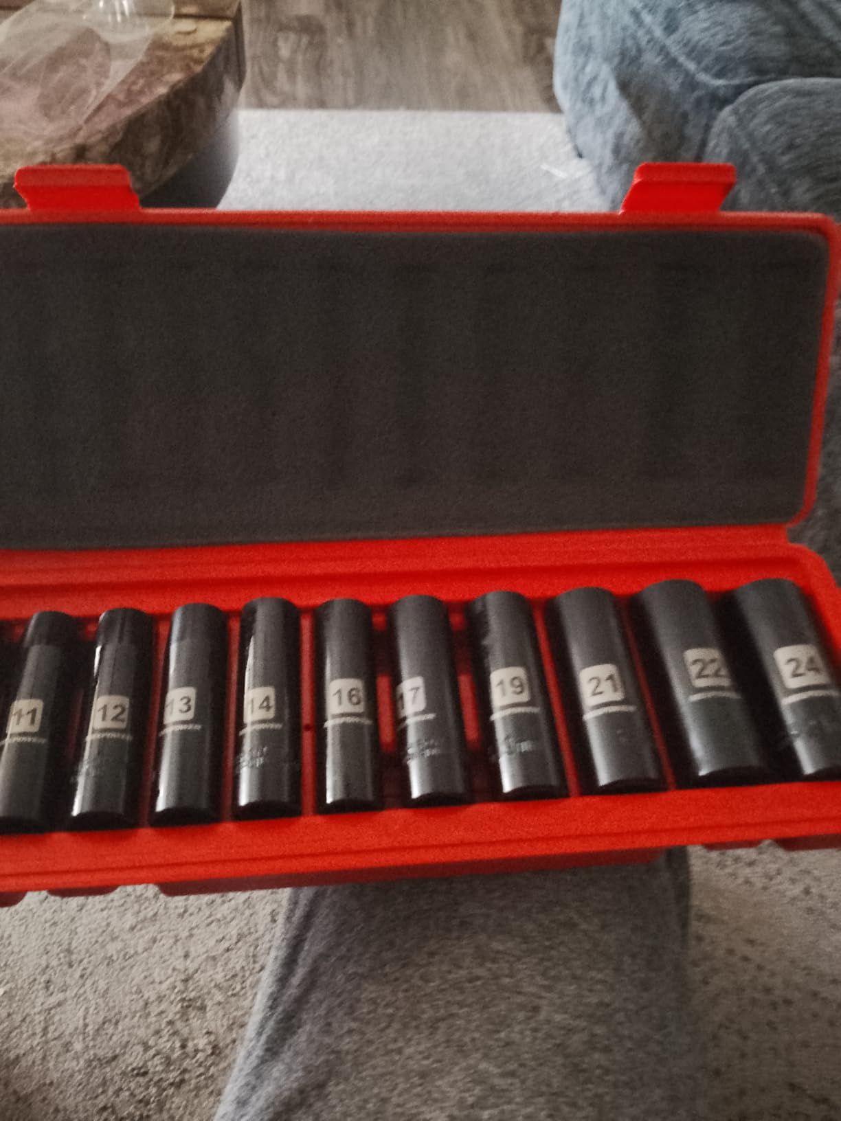 MIXPOWER 11 Pieces 1/2-Inch Drive Deep Impact Socket Set, 3/8-Inch to 1-Inch, CR-V, SAE, 6 Point, Deep, 11 Pieces 1/2