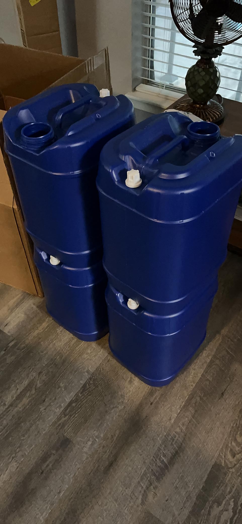 5-Gallon Stackable Water Storage Containers, Emergency Water Storage for Camping and Disaster Preparedness, 20 Gallons customer photo 1