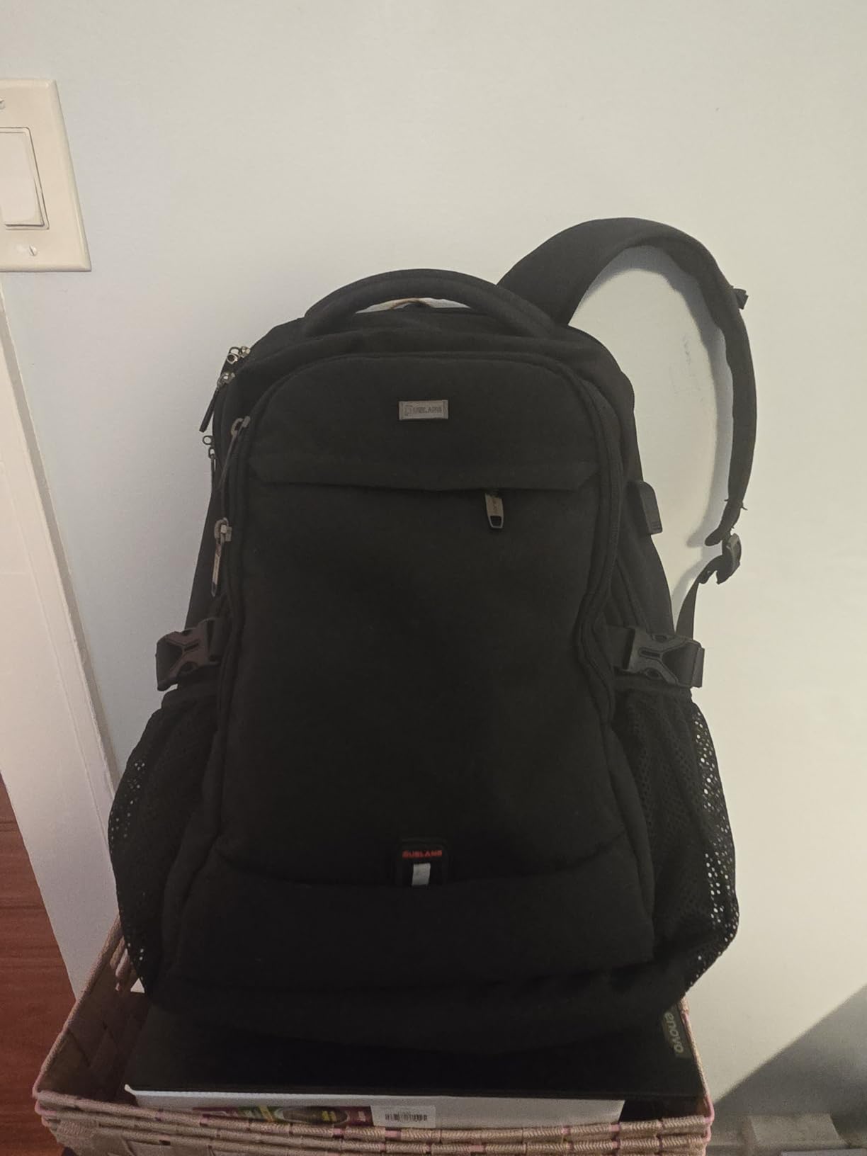 DUSLANG 17 Inch Laptop Backpack for Travel Water Resistant College Backpack for Men/Women Laptop Bag with USB Charging Port,Black customer photo 2