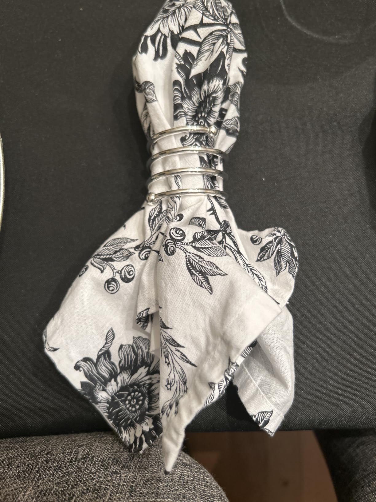8 Pcs Silver Napkin Rings, Round Metal, Reusable, 1.83 in Diameter customer photo 1