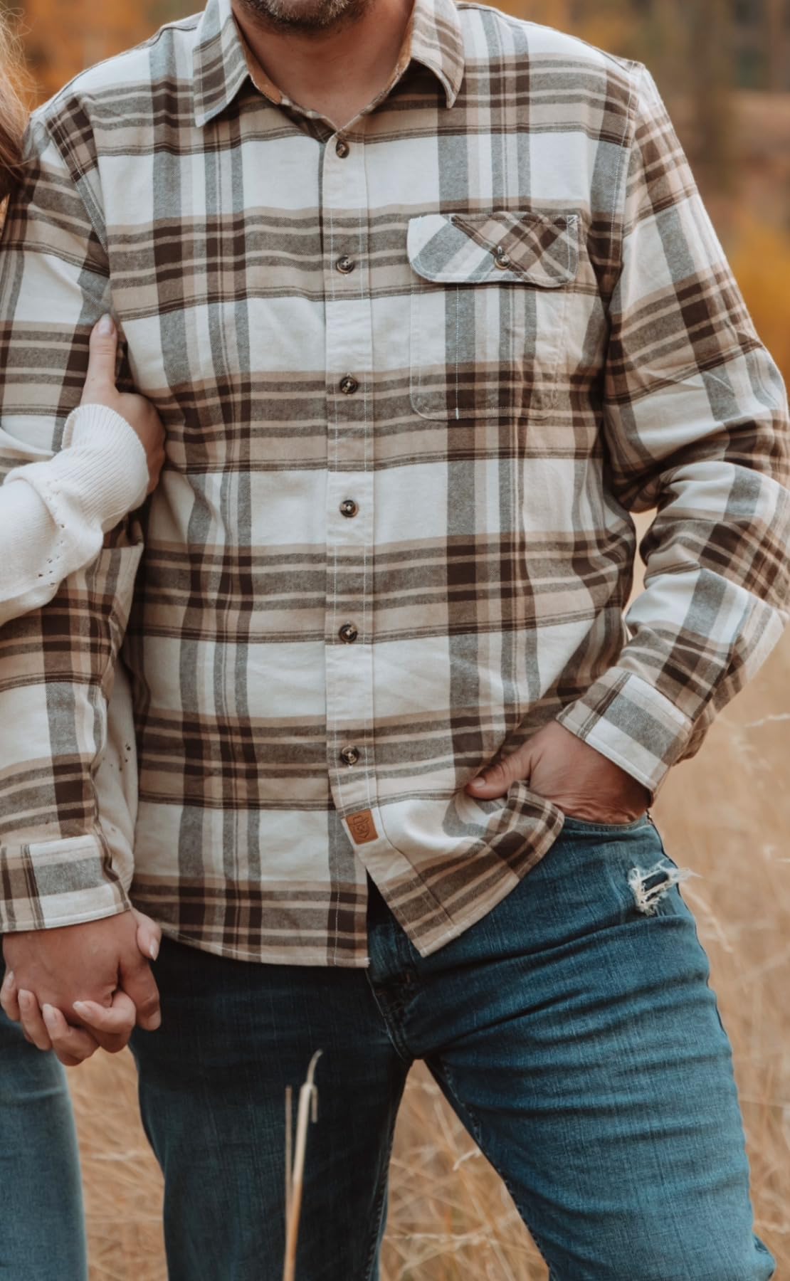 Dubinik® 6 oz Flannel Shirt for Men Long Sleeve Casual Brushed Cotton | 6 oz, Pocket, Flannel, Corduroy Lining, Vintage, Work, Travel, Soft, Lightweight, Warm, Regular Fit, Button Down, Plaid customer photo 1