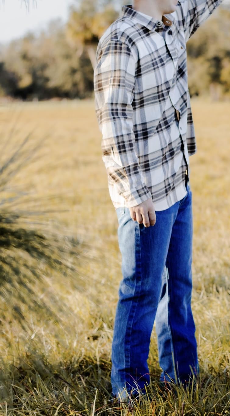 Dubinik® 6 oz Flannel Shirt for Men Long Sleeve Casual Brushed Cotton | 6 oz, Pocket, Flannel, Corduroy Lining, Vintage, Work, Travel, Soft, Lightweight, Warm, Regular Fit, Button Down, Plaid customer photo 2