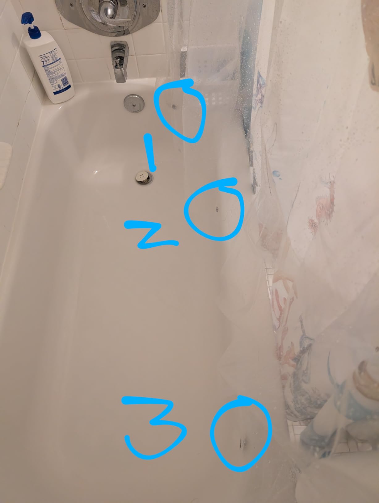 EHZNZIE Crystal Clear Shower Curtain Liner 72x72, PEVA Waterproof Bath Curtain, No Chemical Smell, 3 Weighted Magnets, Durable with Rustproof Metal Grommets customer photo 2