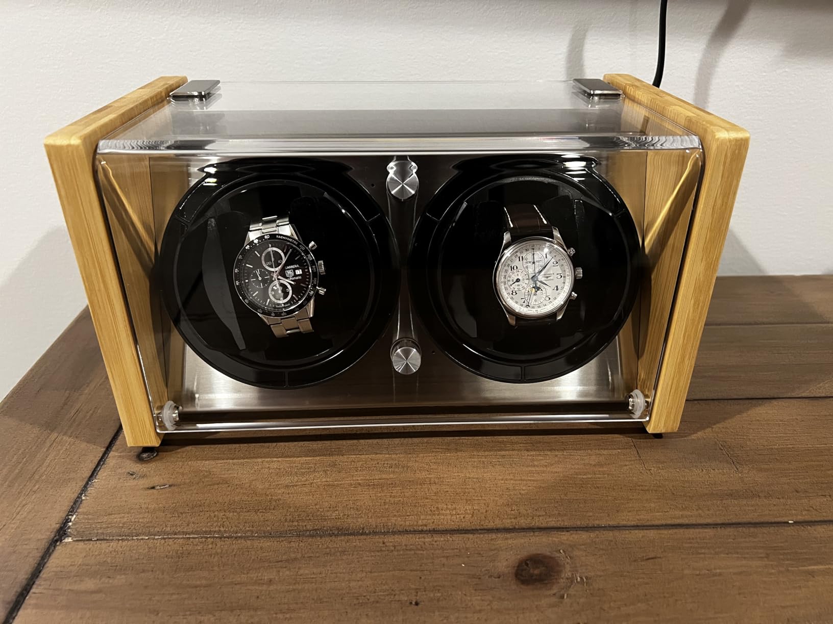 Watch Winder Smith Bamboo Single/Dual Watch Winder for Automatic Watches customer photo 2