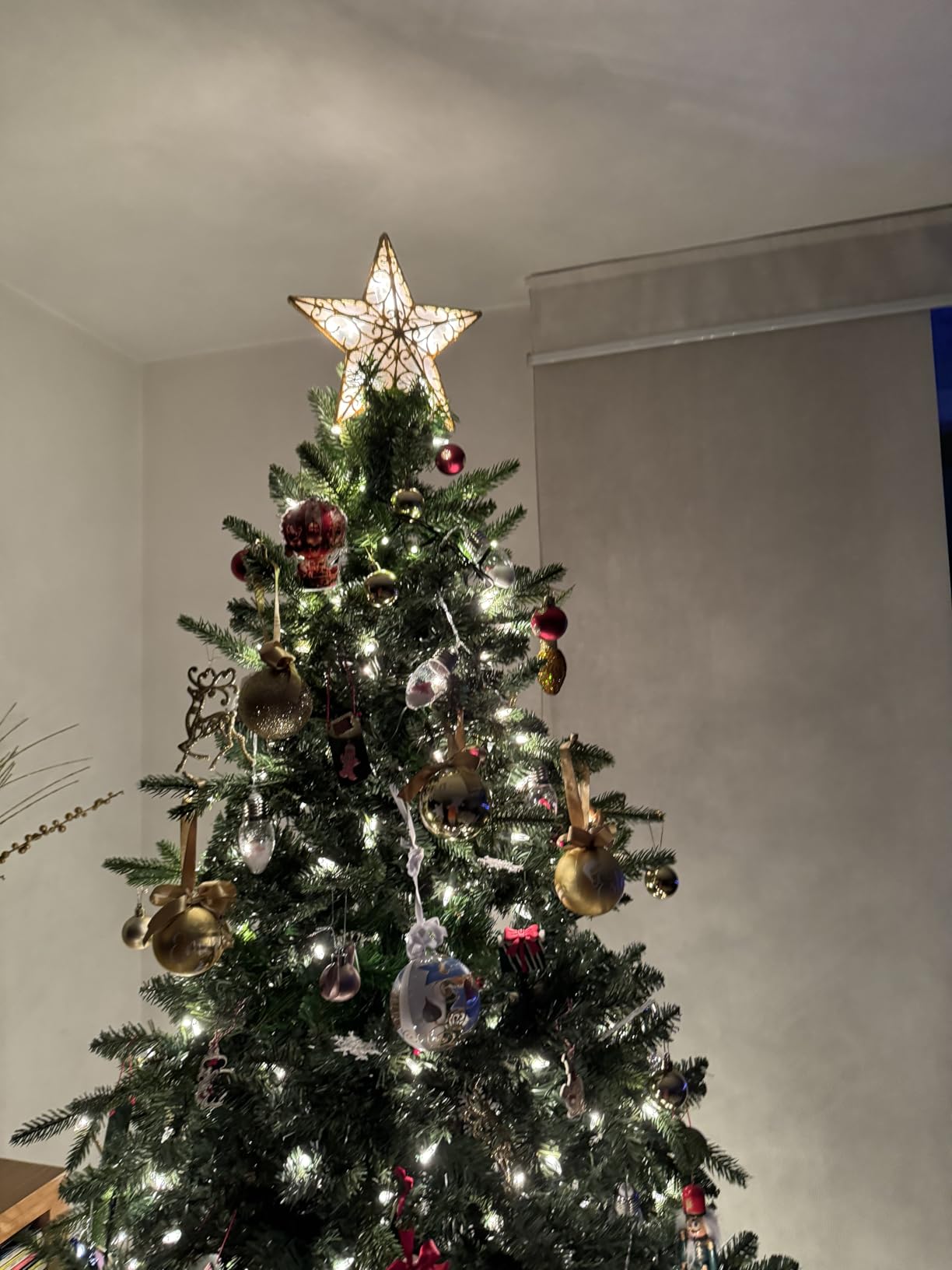 Christmas Tree Topper Star Gold Glitter Plug in 3D Star Tree Topper Lighted customer photo 1