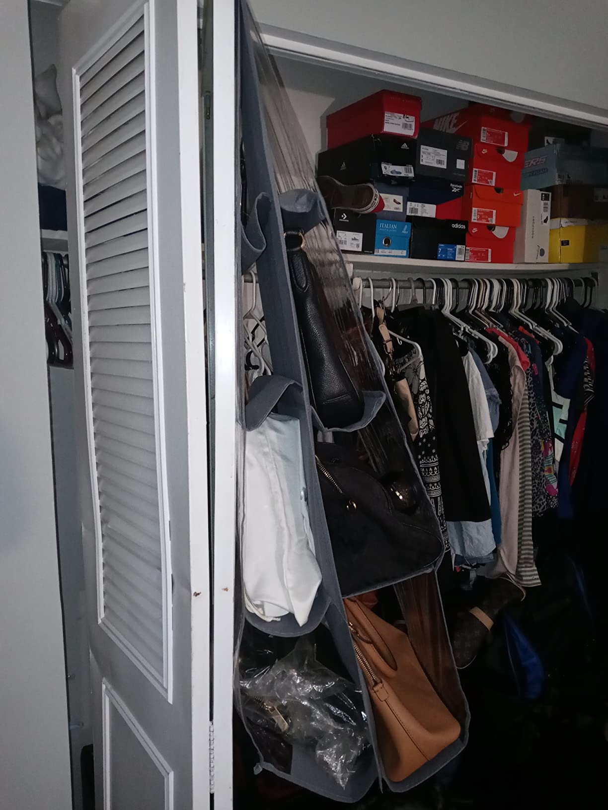Purse Organizer for Closet, Heavy Duty Hanging Handbag Storage customer photo 2