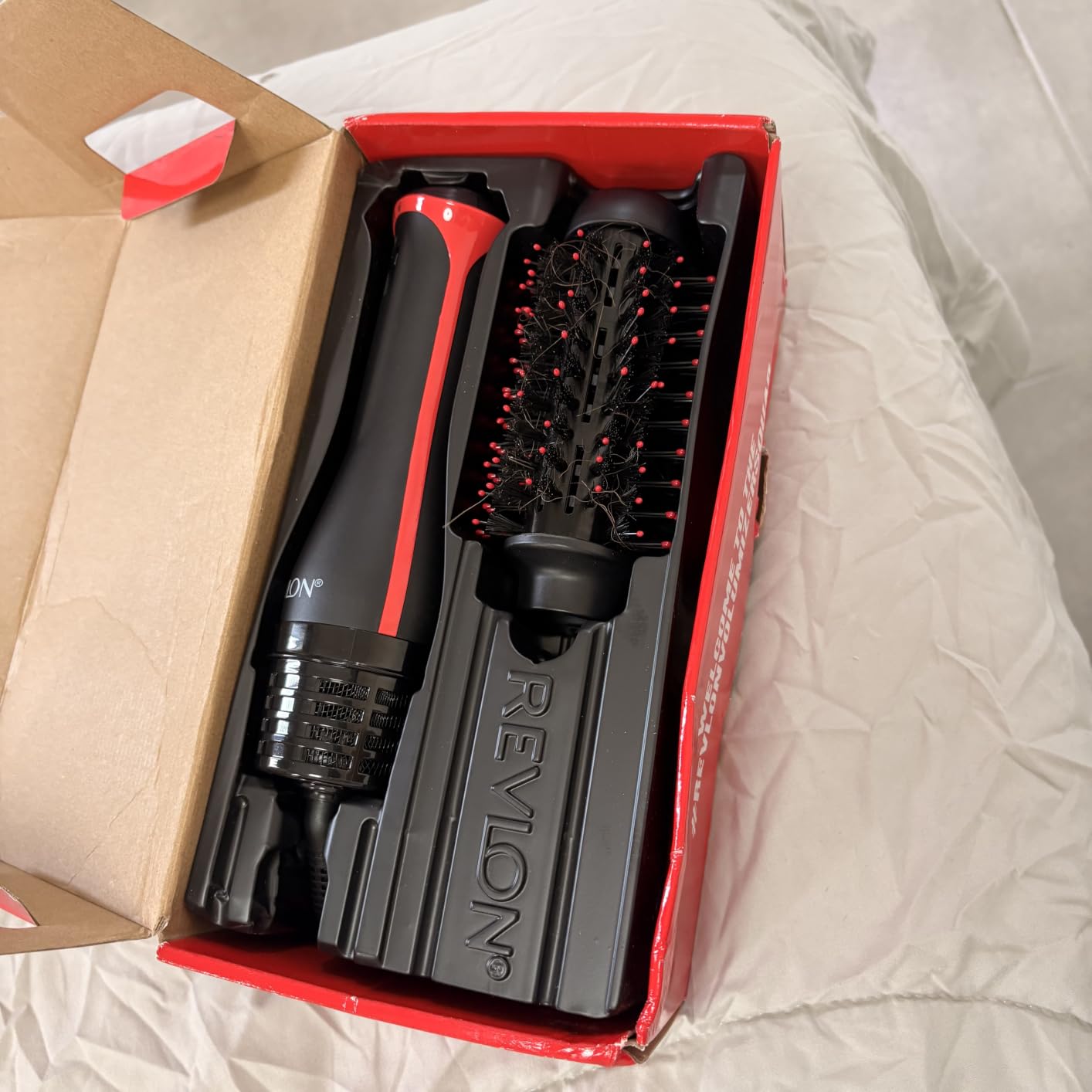 REVLON One-Step Volumizer Plus Hair Dryer and Styler, 2.4 in Barrel, Black | Soft waves, flips and curls, best for short to mid-length hair, 4 heat settings, detachable brush head customer photo 1