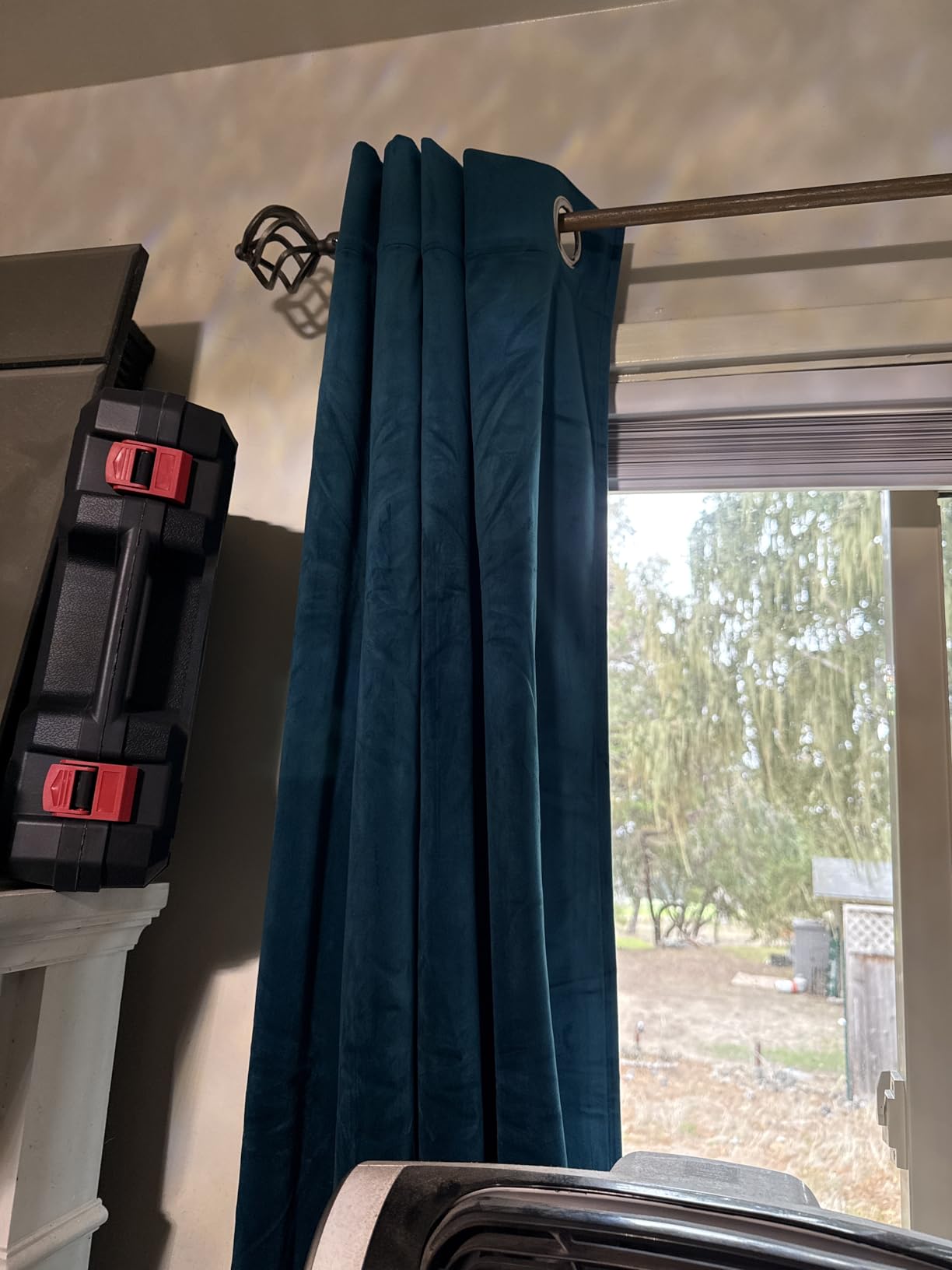 RYB HOME Teal Blue Velvet Blackout Curtains 84 inches Long for Bedroom | Light & Draft Block, Energy Saving, Privacy, Holiday Decor for Living Room Guest Room Office, Peacock Blue, W52 x L84, 2 Panels customer photo 1