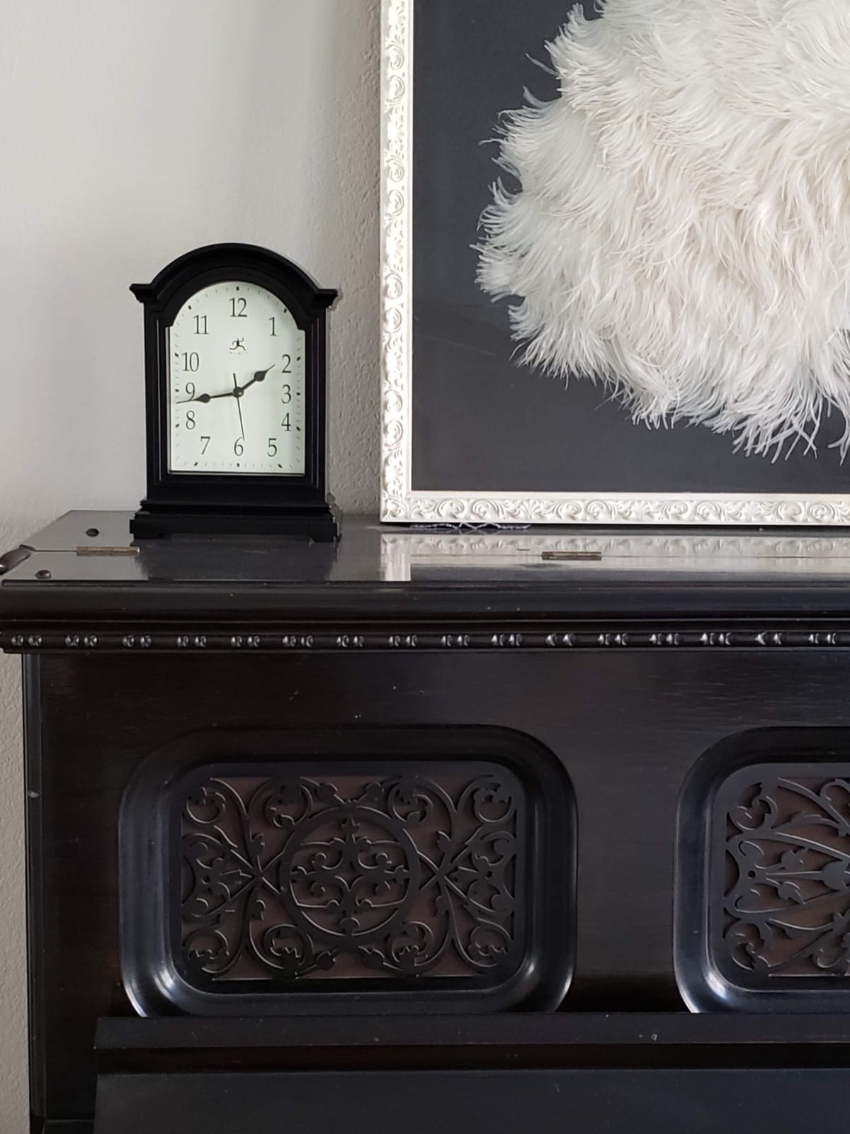 Infinity Instruments Brown Antique Grandfather Tabletop Clock 9 x 6 Mantle customer photo 2