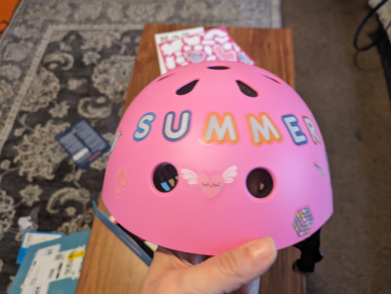 Simply Kids Bike Helmet with DIY Stickers, CPSC & CE Certified - Toddler Helmet for Skateboard Roller-Skating Bicycle Scooter customer photo 2