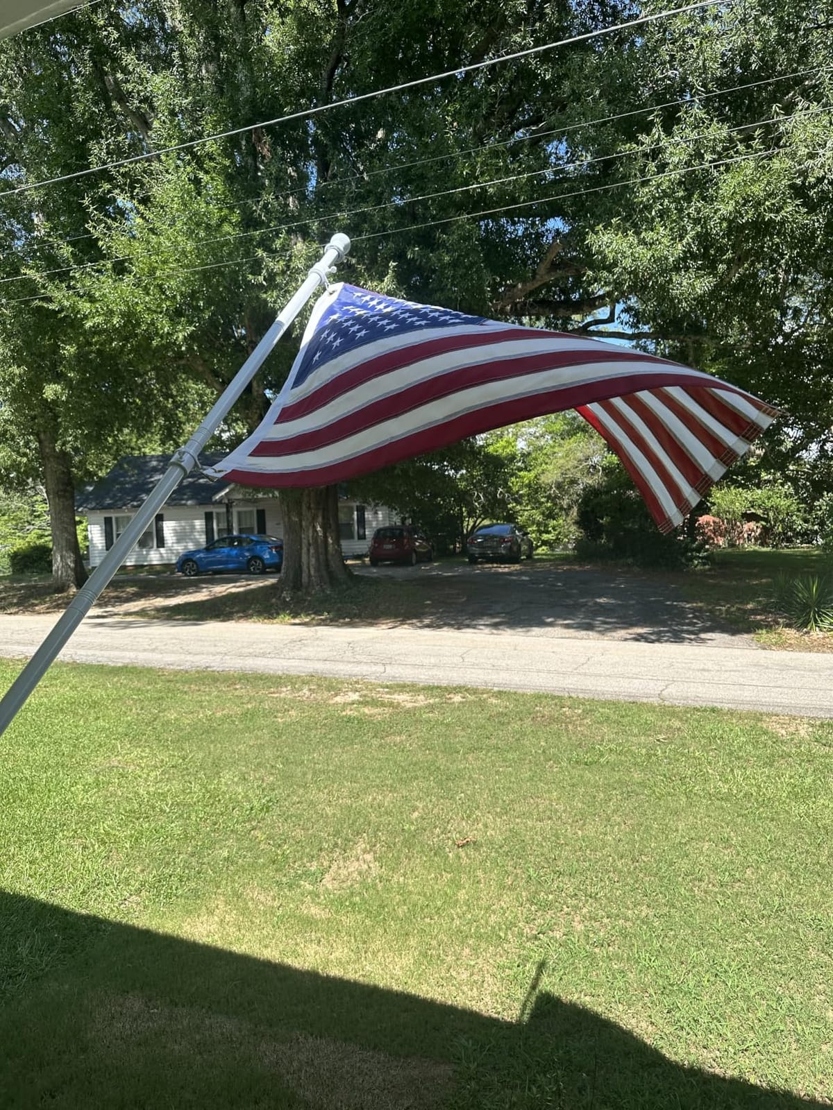 Flag Pole for Outside House, 5 FT Tangle-Free Heavy Duty, 45°/90° Bracket customer photo 2
