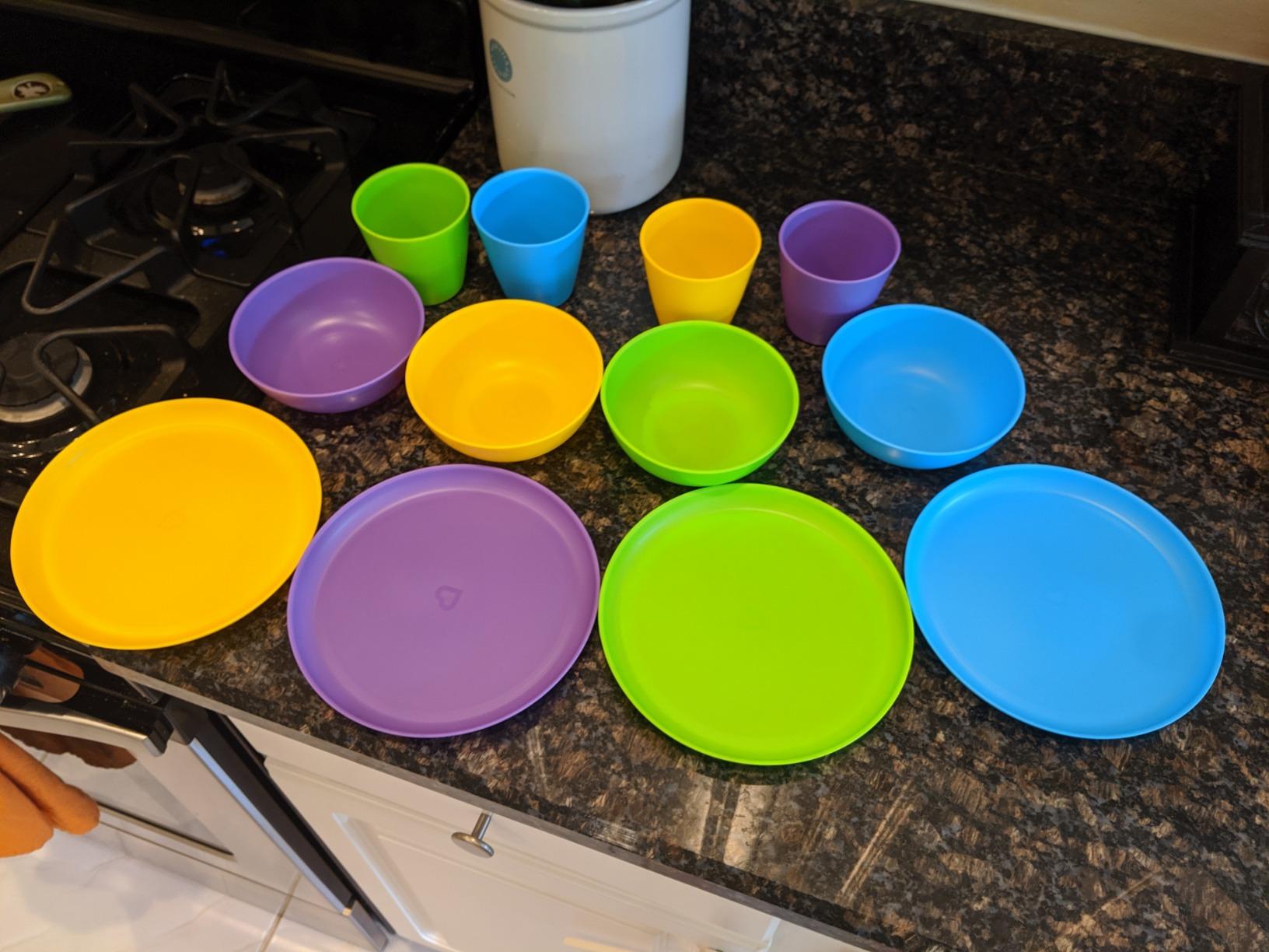 Munchkin® 16pc Baby and Toddler Feeding Supplies Set - Includes Plates, Bowls, Cups and Utensils customer photo 2
