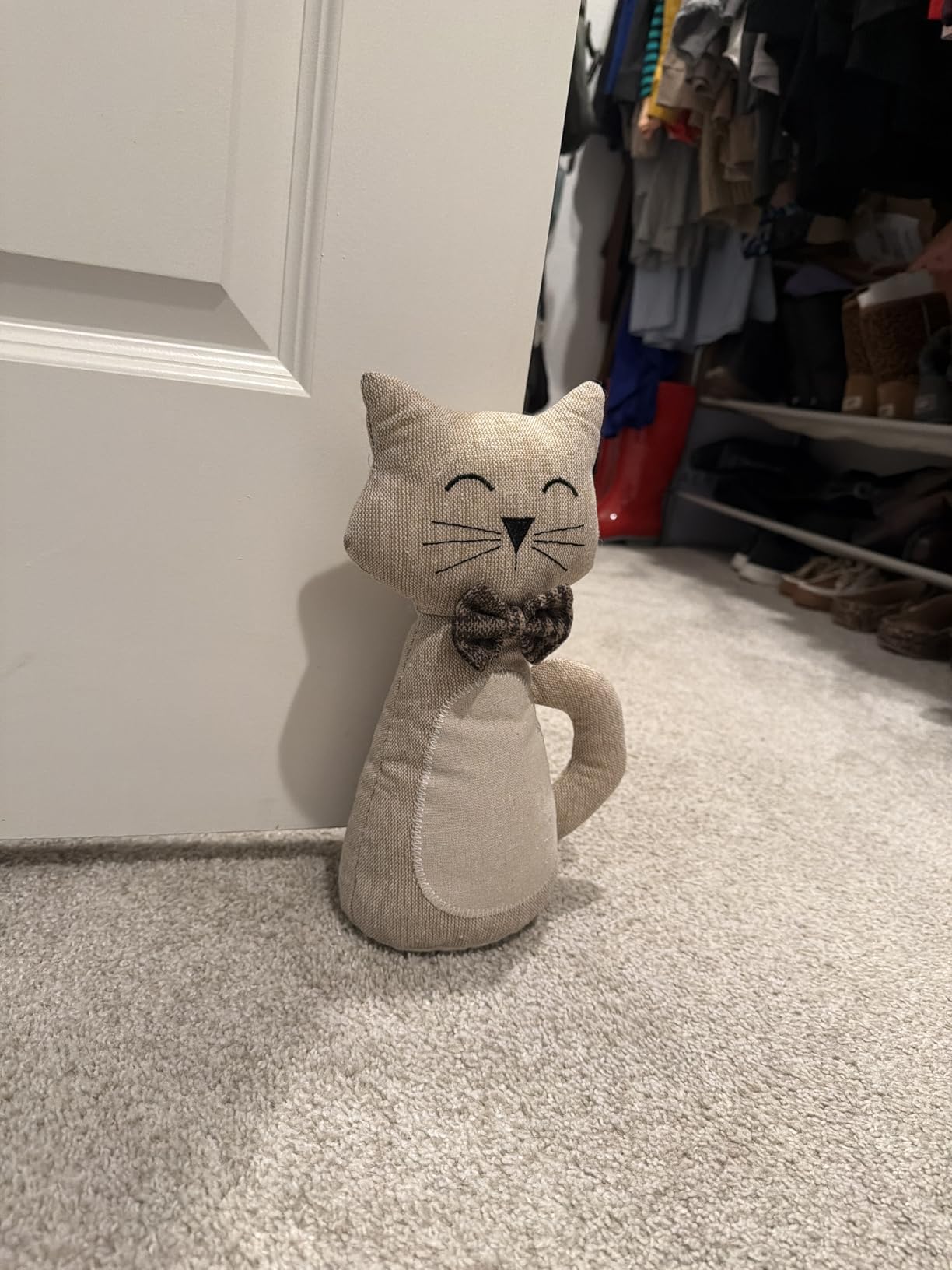 Marwood Cute Door Stopper Decorative Door Stops for Home and Office, Cat Weighted Interior Doorstop Fabric Stuffed Animal Door Stopper Floor Decorative customer photo 1