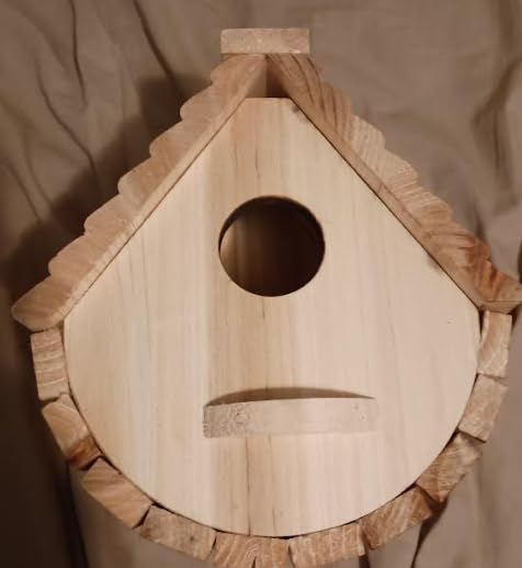 Bird House for Outside,Wood Birdhouses Outdoor, Wooden Bird House Bluebird Finch Cardinals Hanging Birdhouse for Garden Viewing customer photo 2