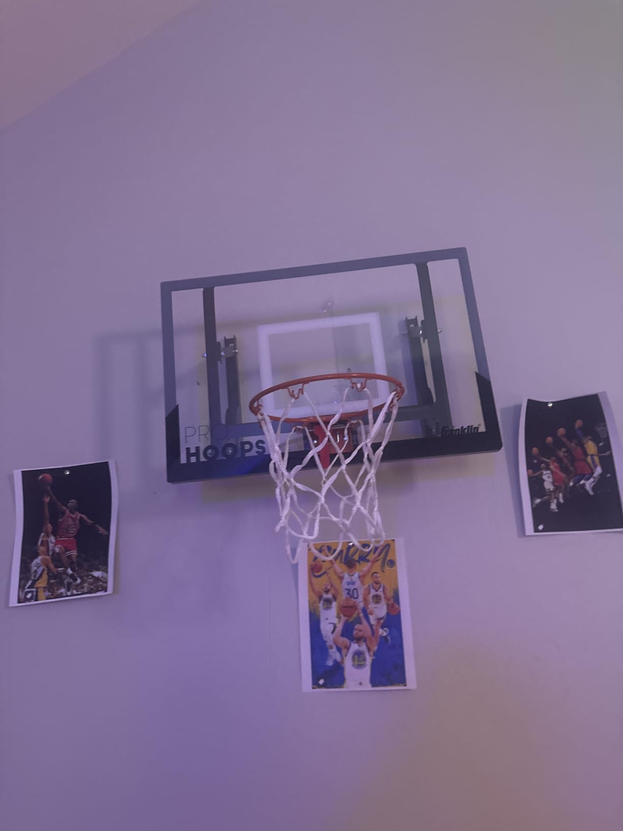 Franklin Sports Pro Hoops Adjustable Wall-Mounted Basketball Hoop - XL | Shatter-Resistant Backboard, Fold-Away Rim Saves Space, Steel Hardware + Anchors Included customer photo 1