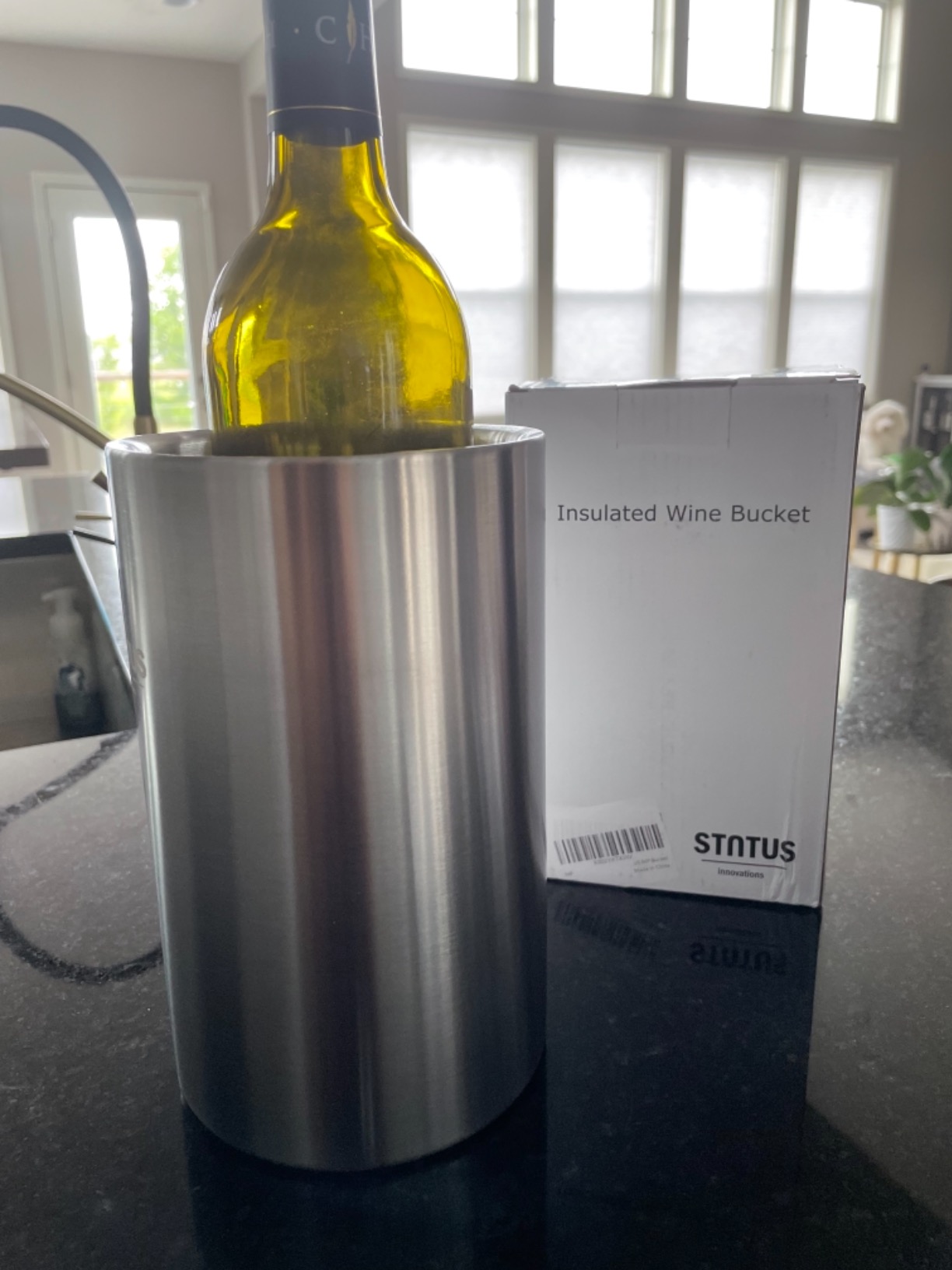 Wine Chiller Bucket, STUTUS Stainless Steel Double Wall White Wine Bottle Cooler Bucket, Insulated Champagne Beer Ice Bucket customer photo 1