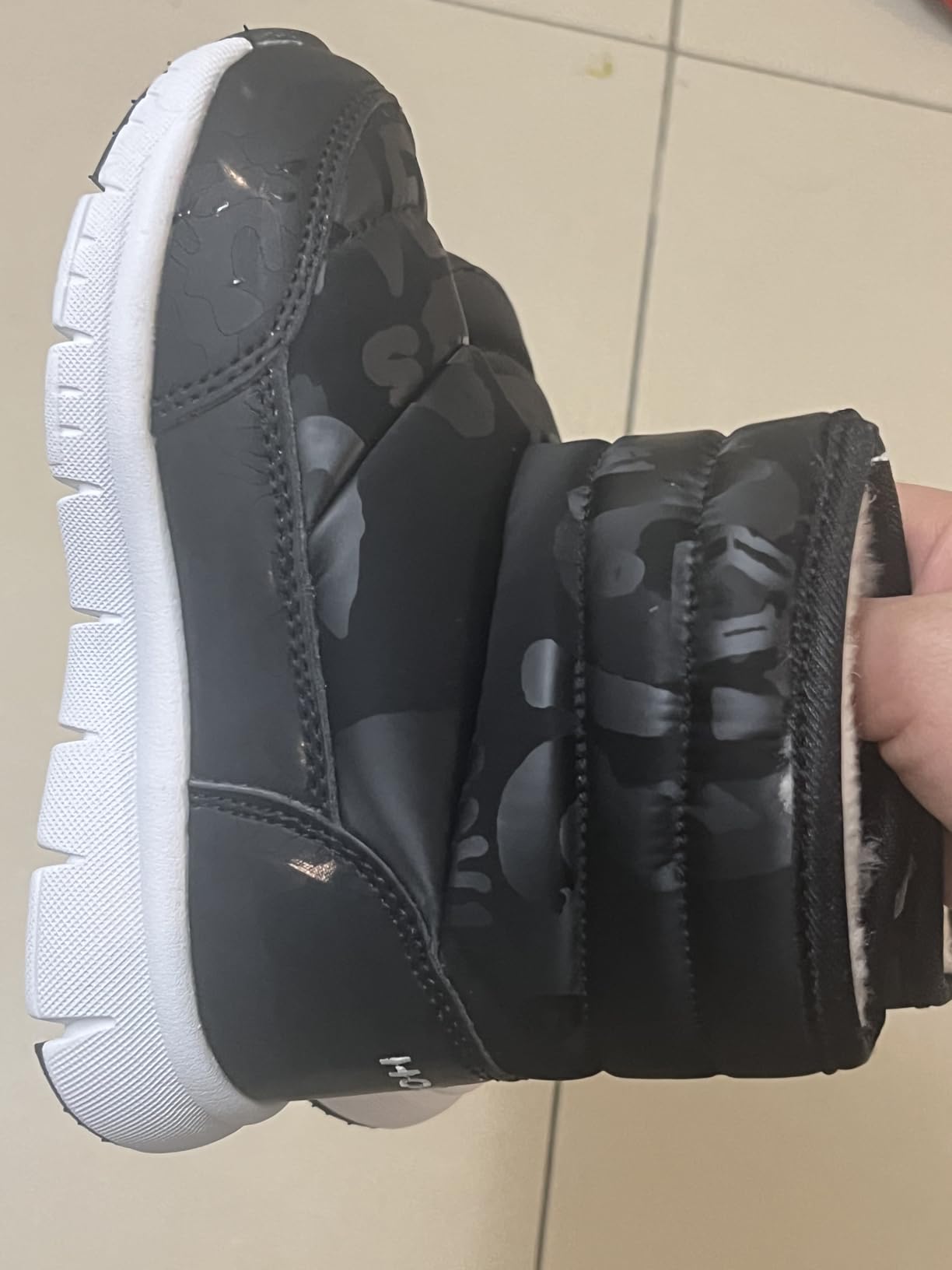 HOBIBEAR Boys Girls Toddler Snow Boots Waterproof Slip Resistant Outdoor Winter Shoes(Toddler/Little Kids/Big Kids) customer photo 2