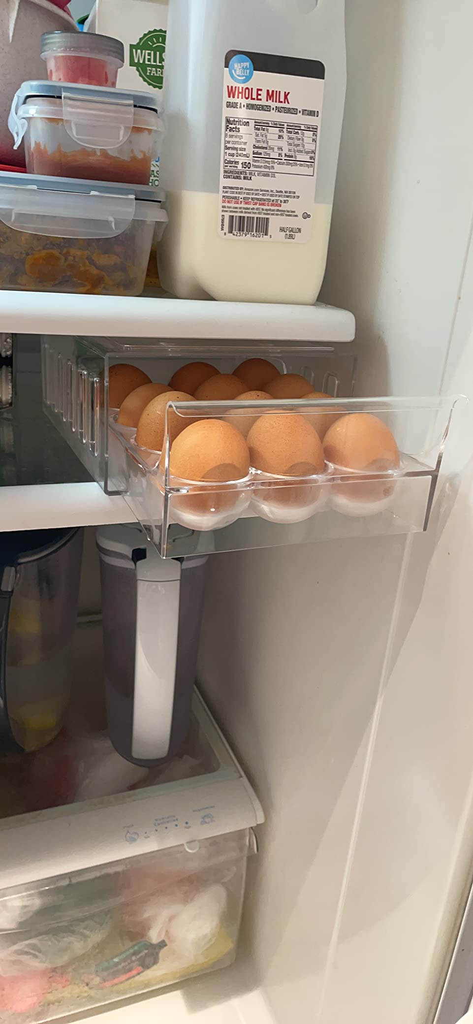 Ettori Egg Container for Refrigerator BPA Free Refrigerator Organizer Bins,Stackable Egg Holder for Refrigerator,18 Egg Tray,Clear customer photo 2