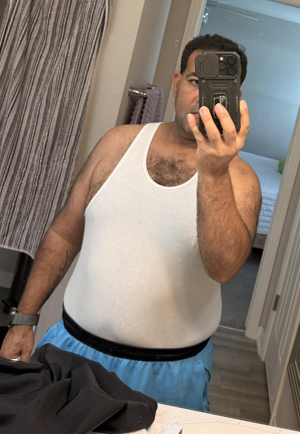 Mens Slimming Compression Shirt, Body Shaper Workout Tank Top, Gynecomastia Tummy Control Undershirts - Change in Seconds customer photo 2