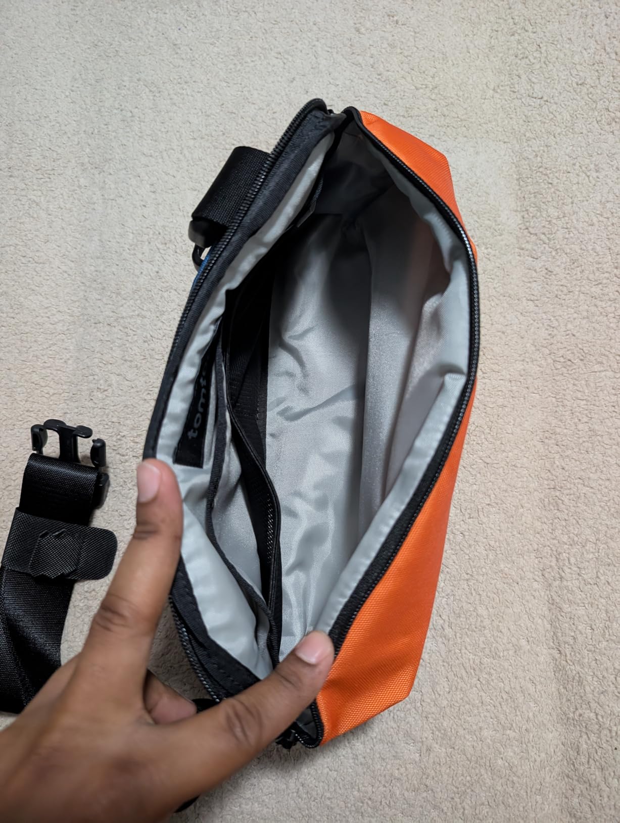 tomtoc Compact EDC Sling Bag 3L-10L, Minimalist Crossbody Bag Chest Shoulder Pack for Men Women, X-pac/Recycled Polyester customer photo 2