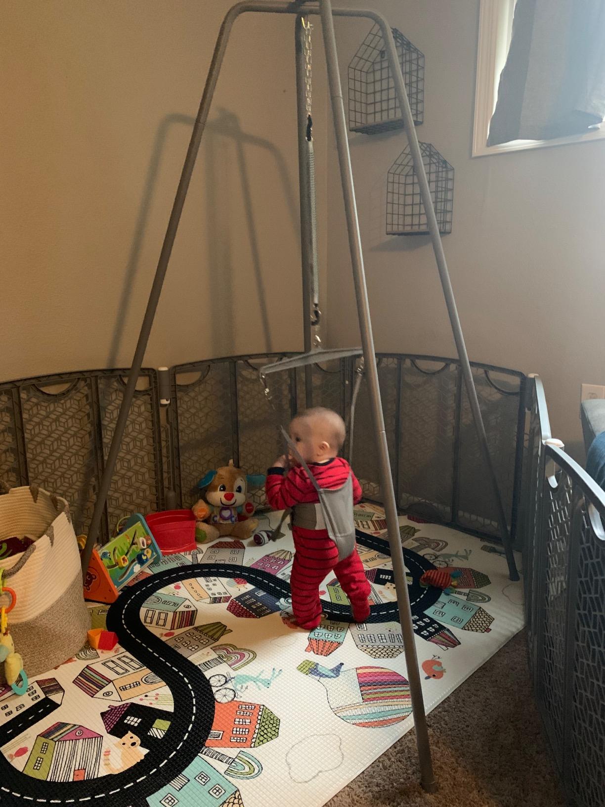 Jolly Jumper Elite Baby Exerciser - Grey Safari customer photo 2