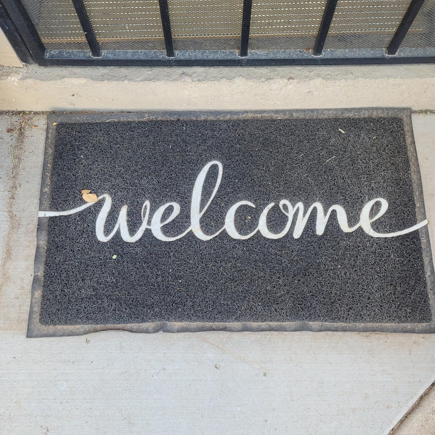 CozyBounty Black Door Mat Welcome Mats Outdoor Indoor Non-Slip Doormat for Entryway Low-Profile Floor Mat for Yard, Garage, High Traffic Areas (30