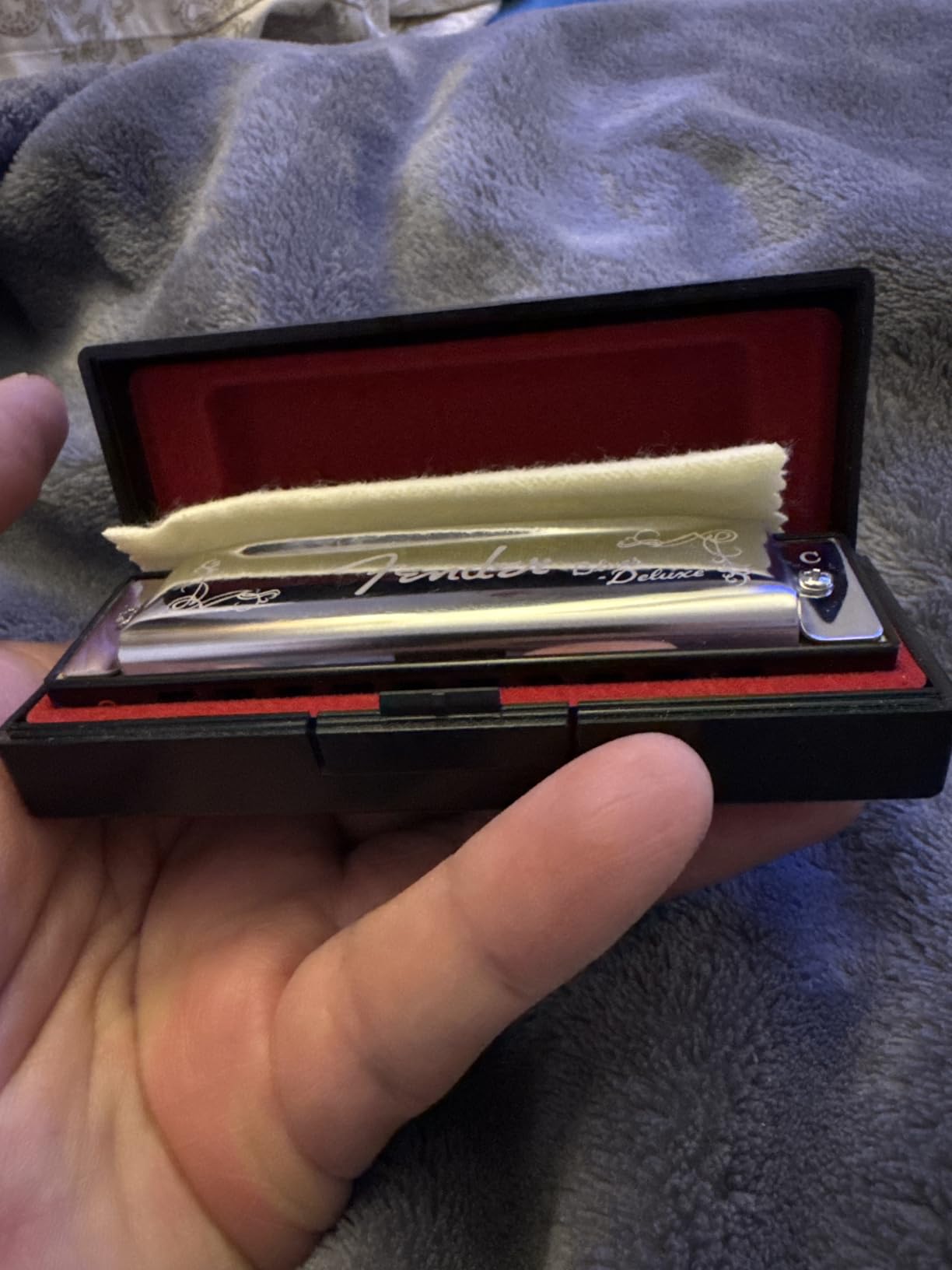 Fender Blues Deluxe Harmonica - Key of C Bundle with Carrying Case and Polishing Cloth customer photo 1