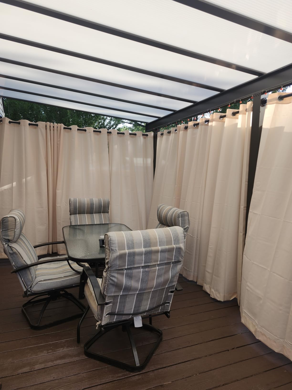 Easy-Going Outdoor Curtains for Patio 1 Panel, 54x84 inch, Beige customer photo 1