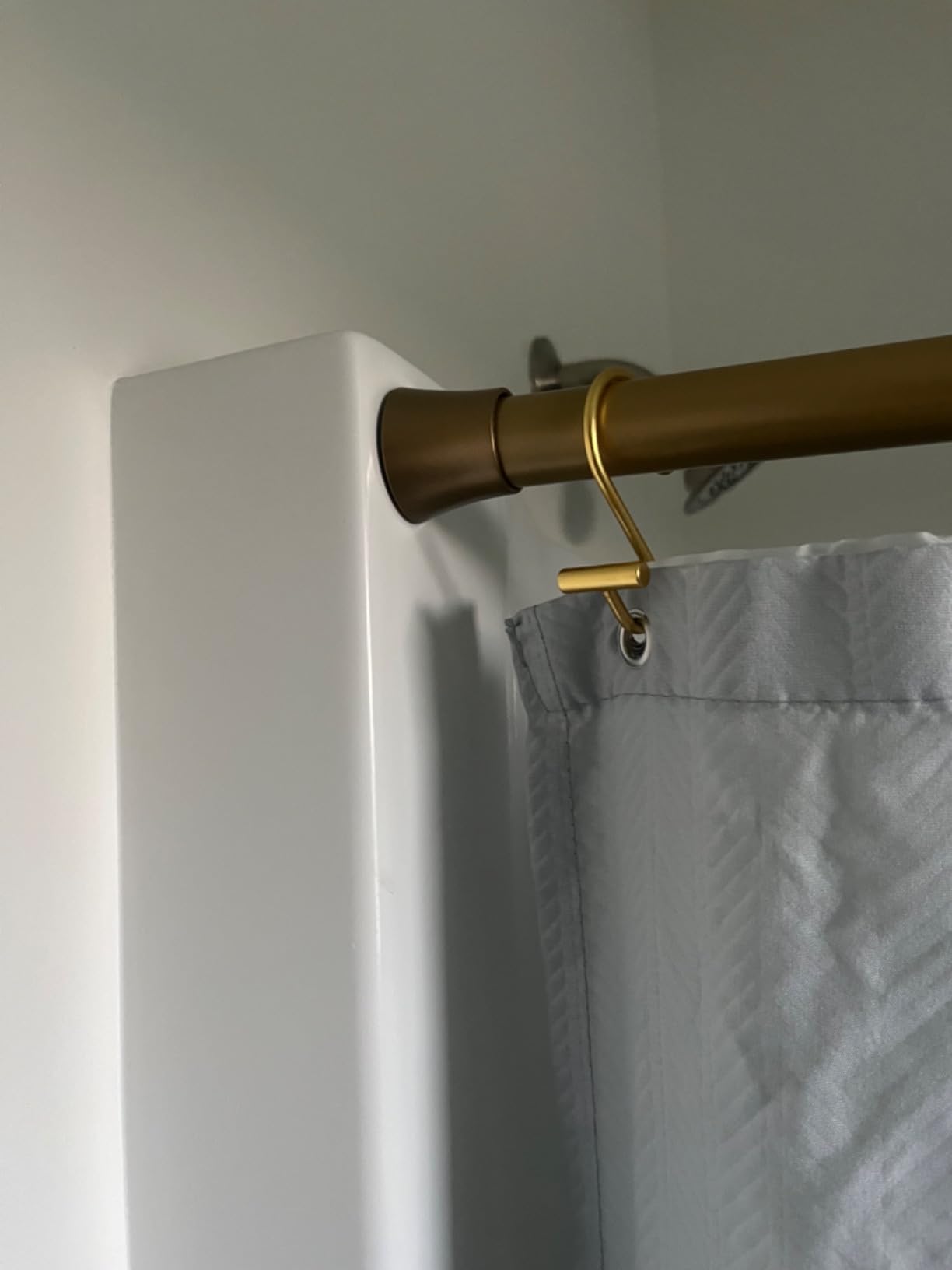 Nickel Shower Curtain Hooks, Rust Proof Shower Curtain Rings for Bathroom, Silver Metal Decorative Shower Curtain Hooks Hangers for Shower Curtain Rod, Set of 12 T-Bar Design customer photo 2