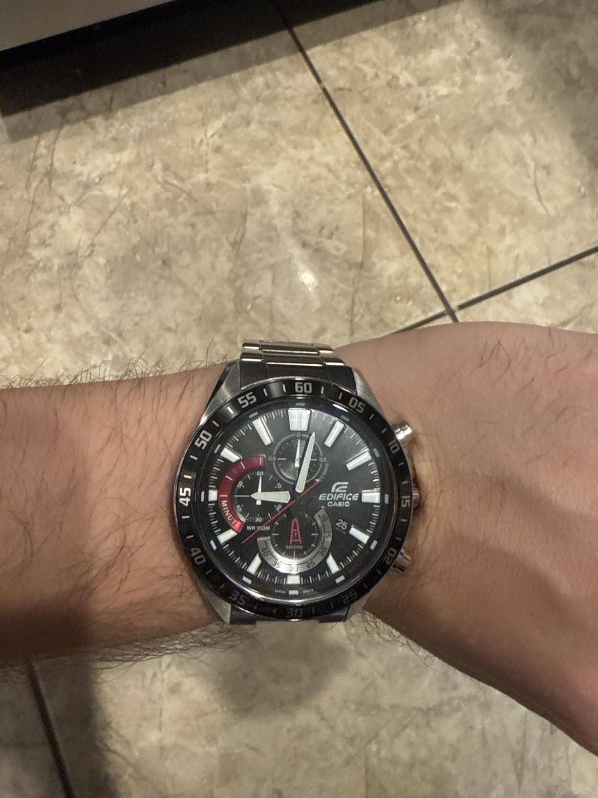 Casio Men's Quartz Watch with Stainless Steel Strap, TBA, 22 (Model: EFV620D-1A4V), Silver-Tone customer photo 2