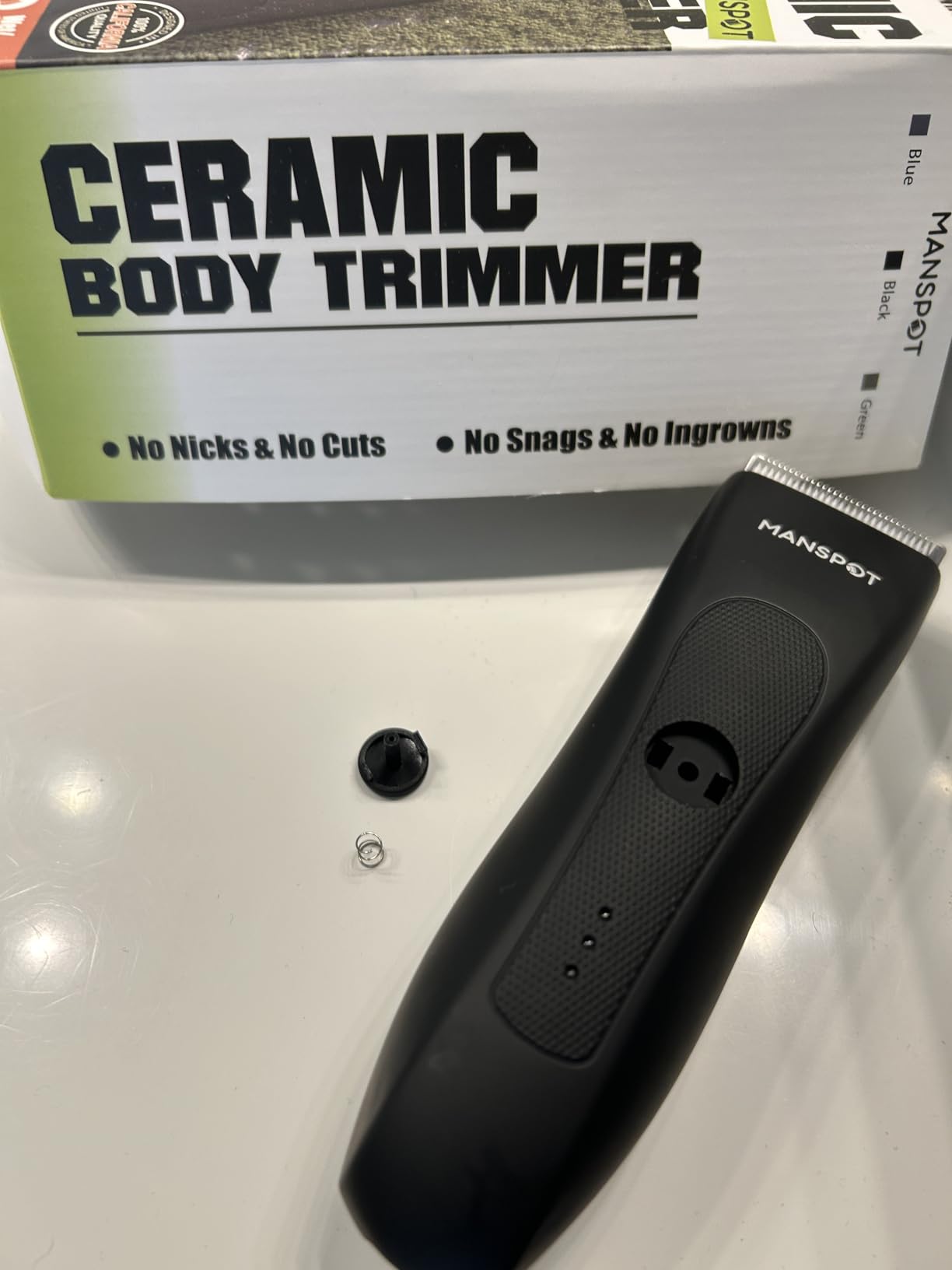 MANSPOT Manscape Groin & Body Hair Trimmer for Men, Electric Pubic Shaver | Replaceable Ceramic Blade, Ball Razors for Men, Manscape Kit with 4 Guards, IPX7 Waterproof, Wet/Dry Use, 90-Minute Shaving customer photo 1