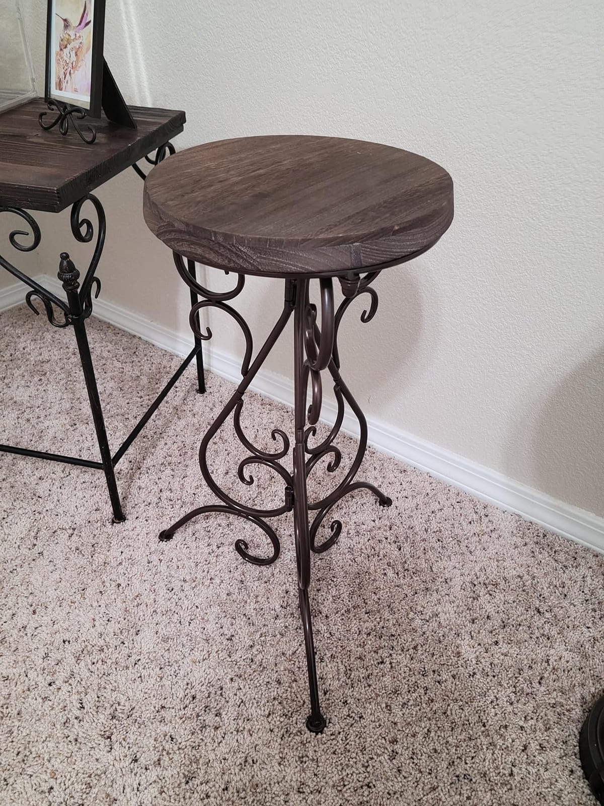 Hanobe Wooden Tray for Coffee Table, Decorative Round Candle Holder Plate customer photo 2
