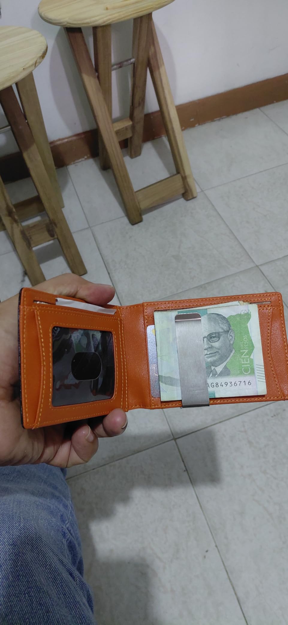 RUNBOX Slim Wallet for Men - RFID Blocking Leather Bifold with Money Clip customer photo 2