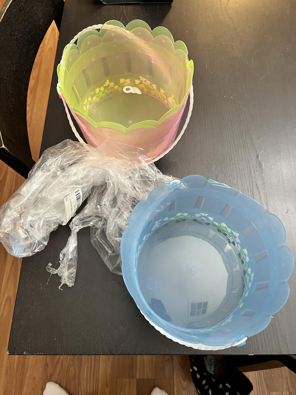 Zcaukya Easter Buckets, Set of 3, Green, Blue, Purple customer photo 1